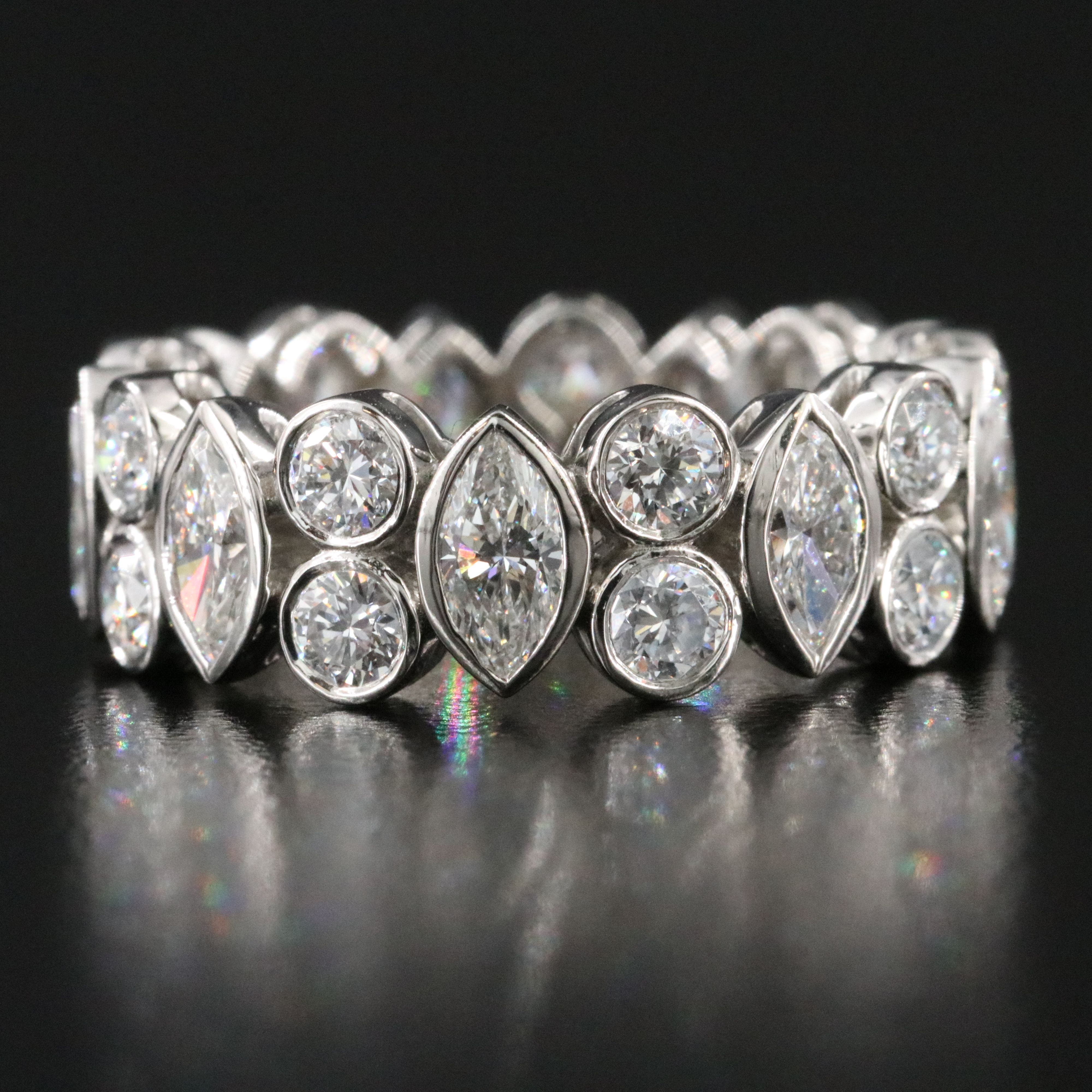 Platinum 3.95 CTW Lab Grown Diamond Eternity Band