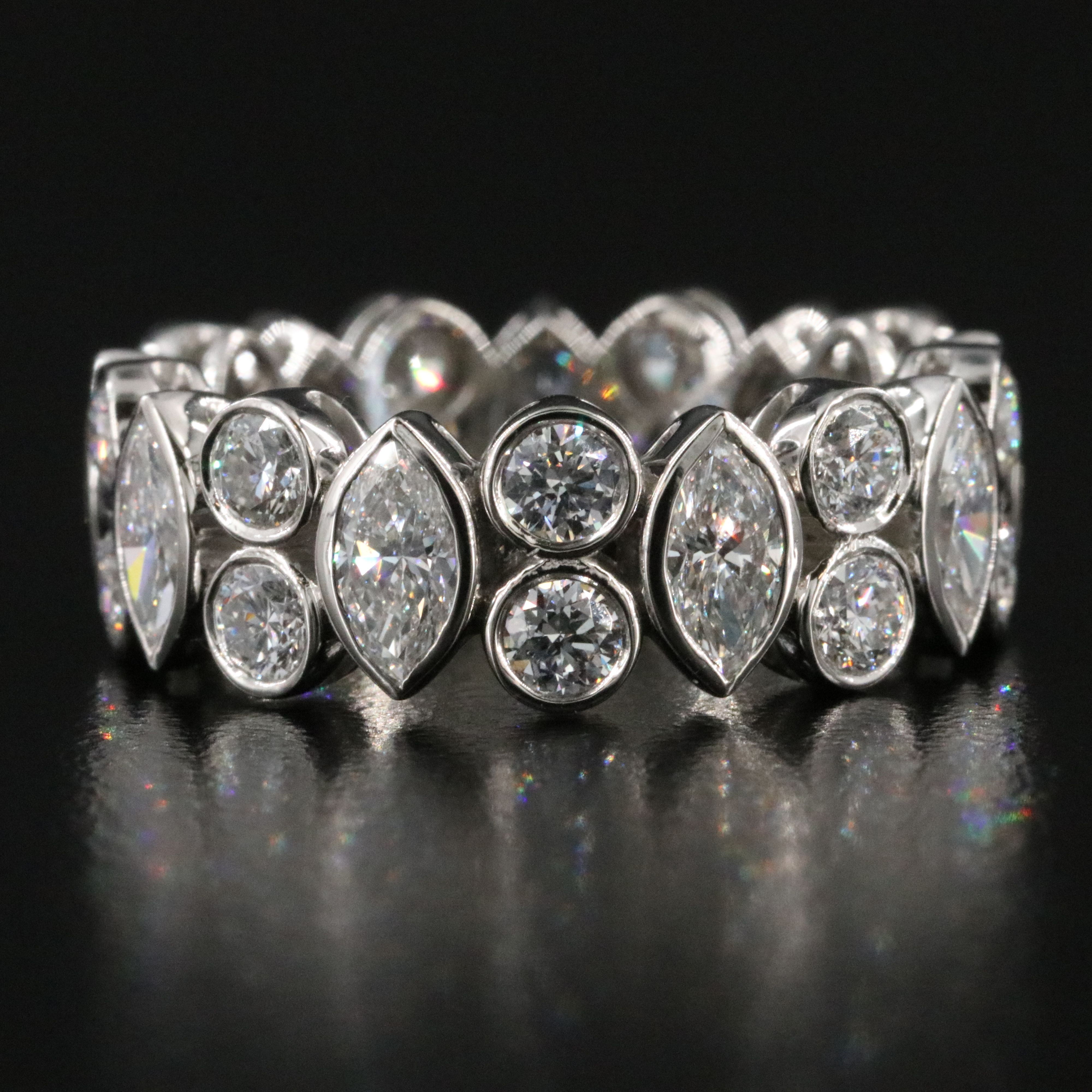 Platinum 3.95 CTW Lab Grown Diamond Eternity Band