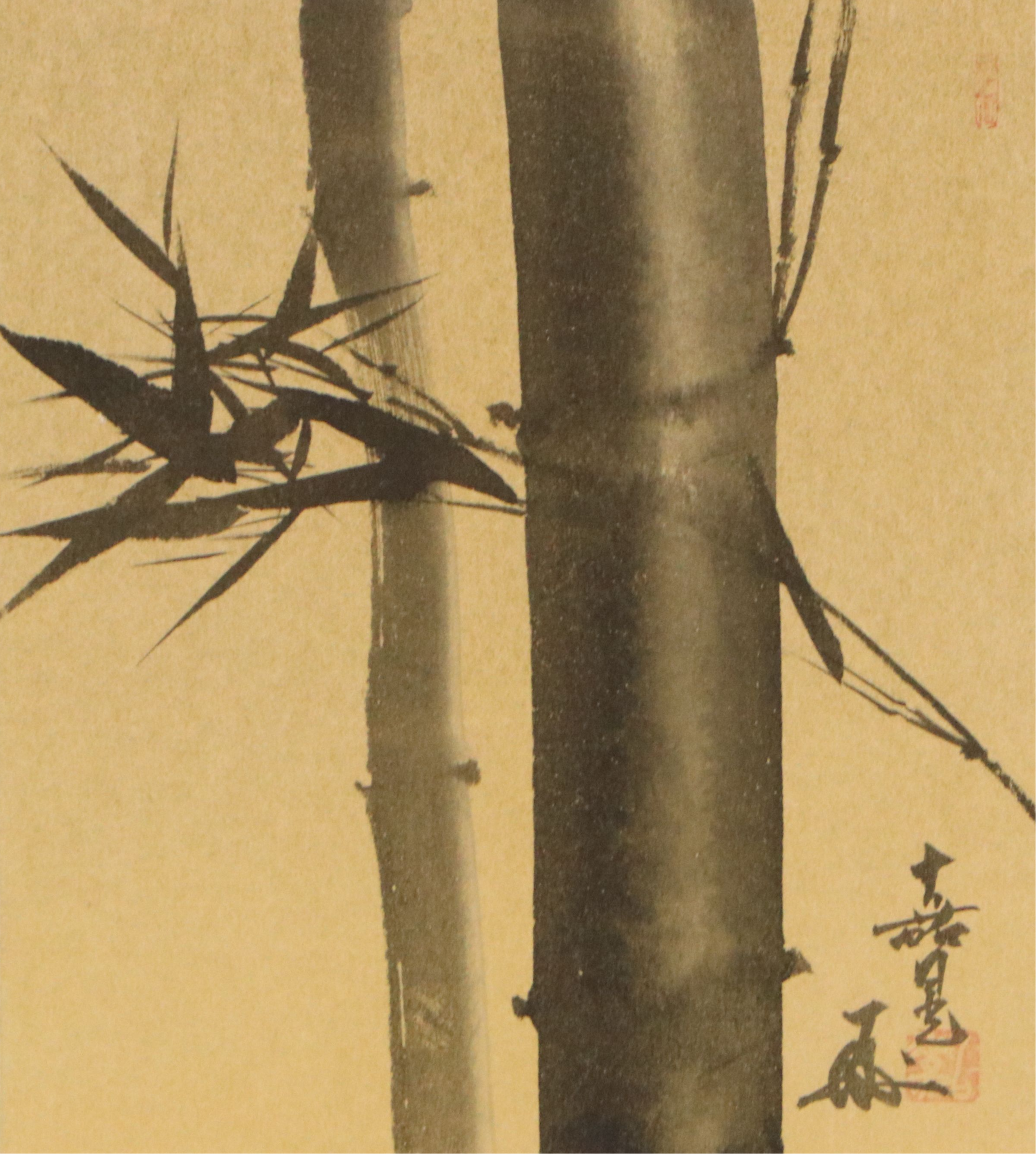 Japanese School Ink and Watercolor Paintings of Bamboo