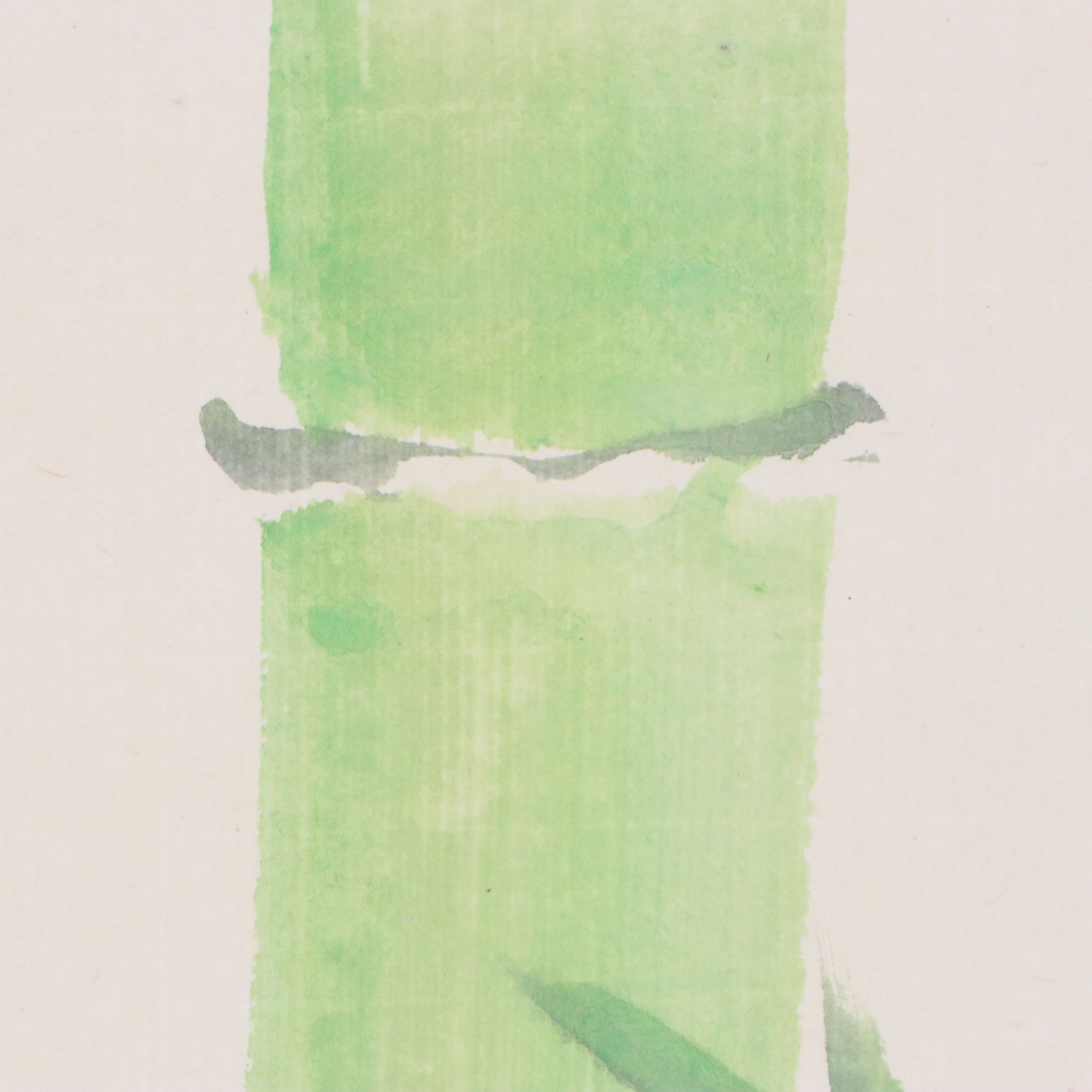 Japanese School Ink and Watercolor Paintings of Bamboo