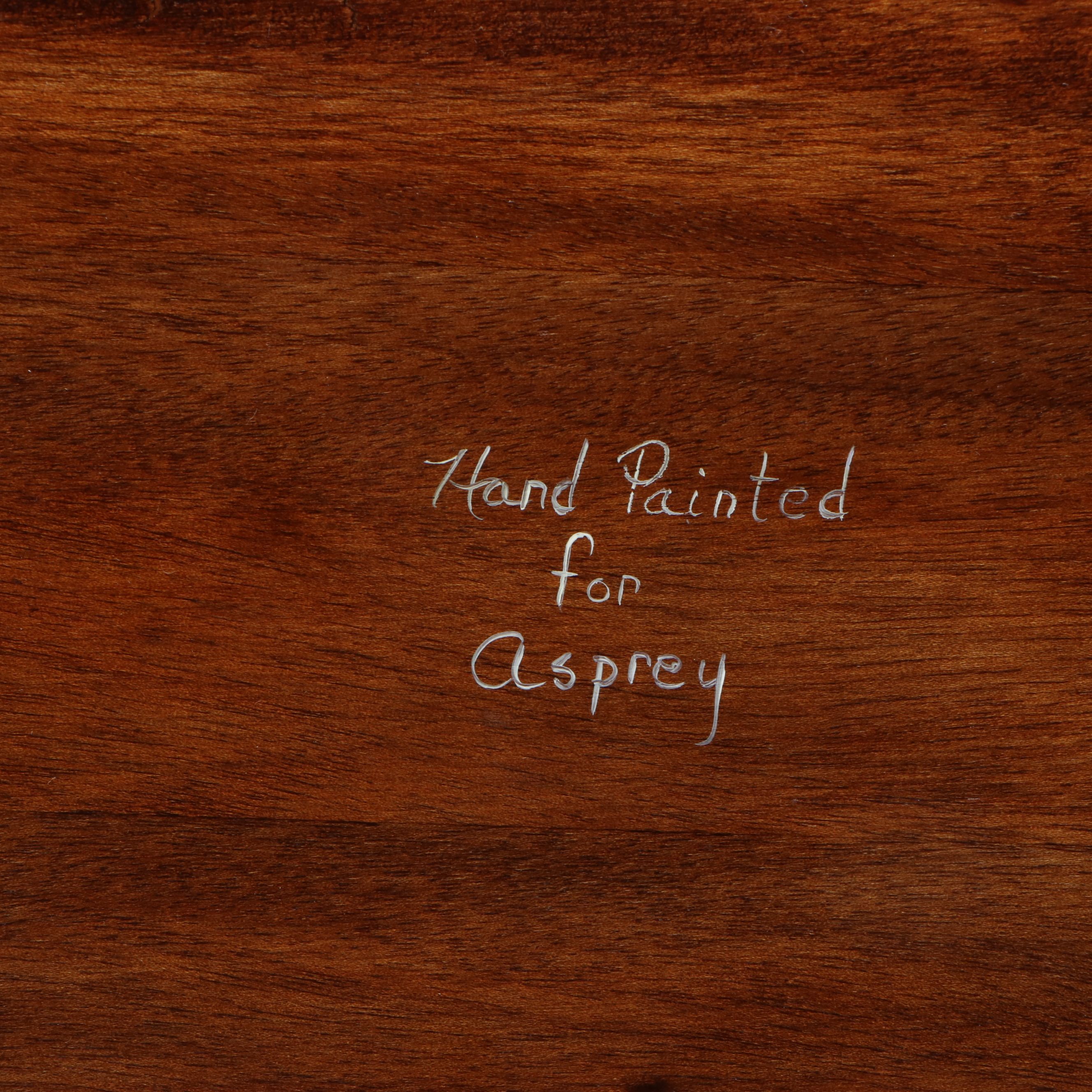 Merry Scotland Hand-Painted Wooden Pug Tray, Late 20th Century