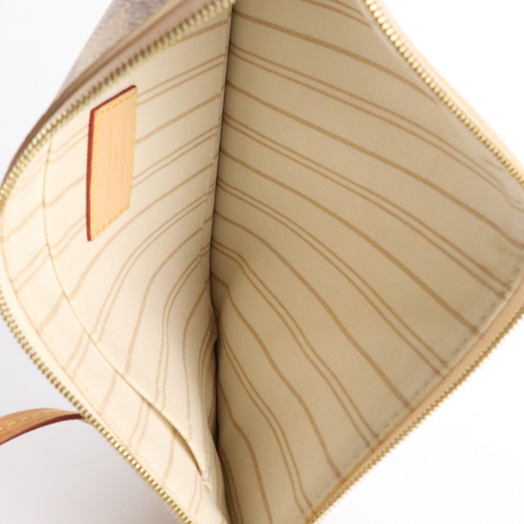 Louis Vuitton Neverfull MM Tote & Pouch in Damier Azur Coated Canvas and Leather