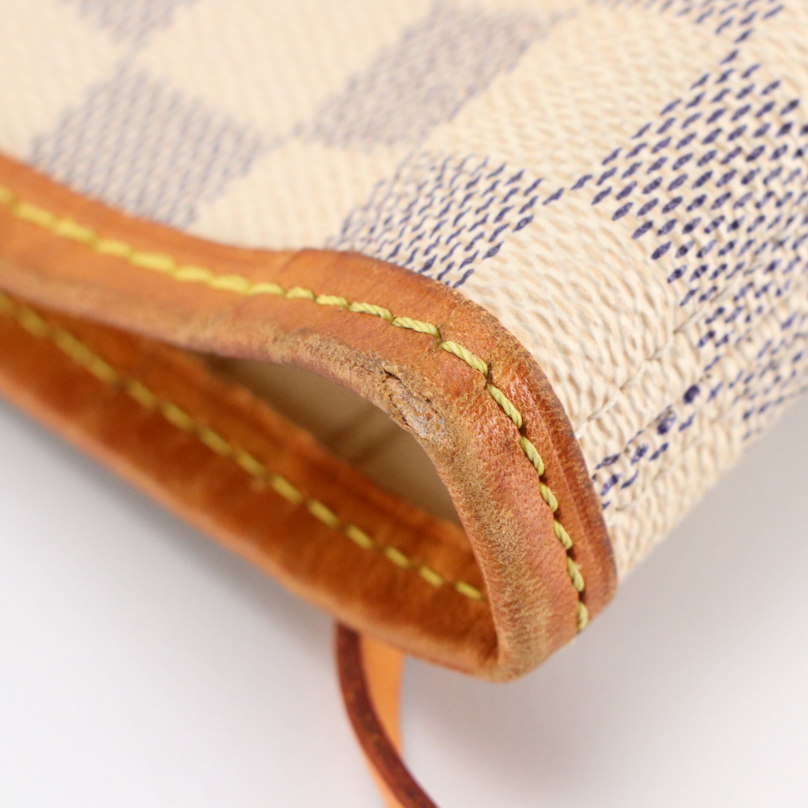 Louis Vuitton Neverfull MM Tote & Pouch in Damier Azur Coated Canvas and Leather