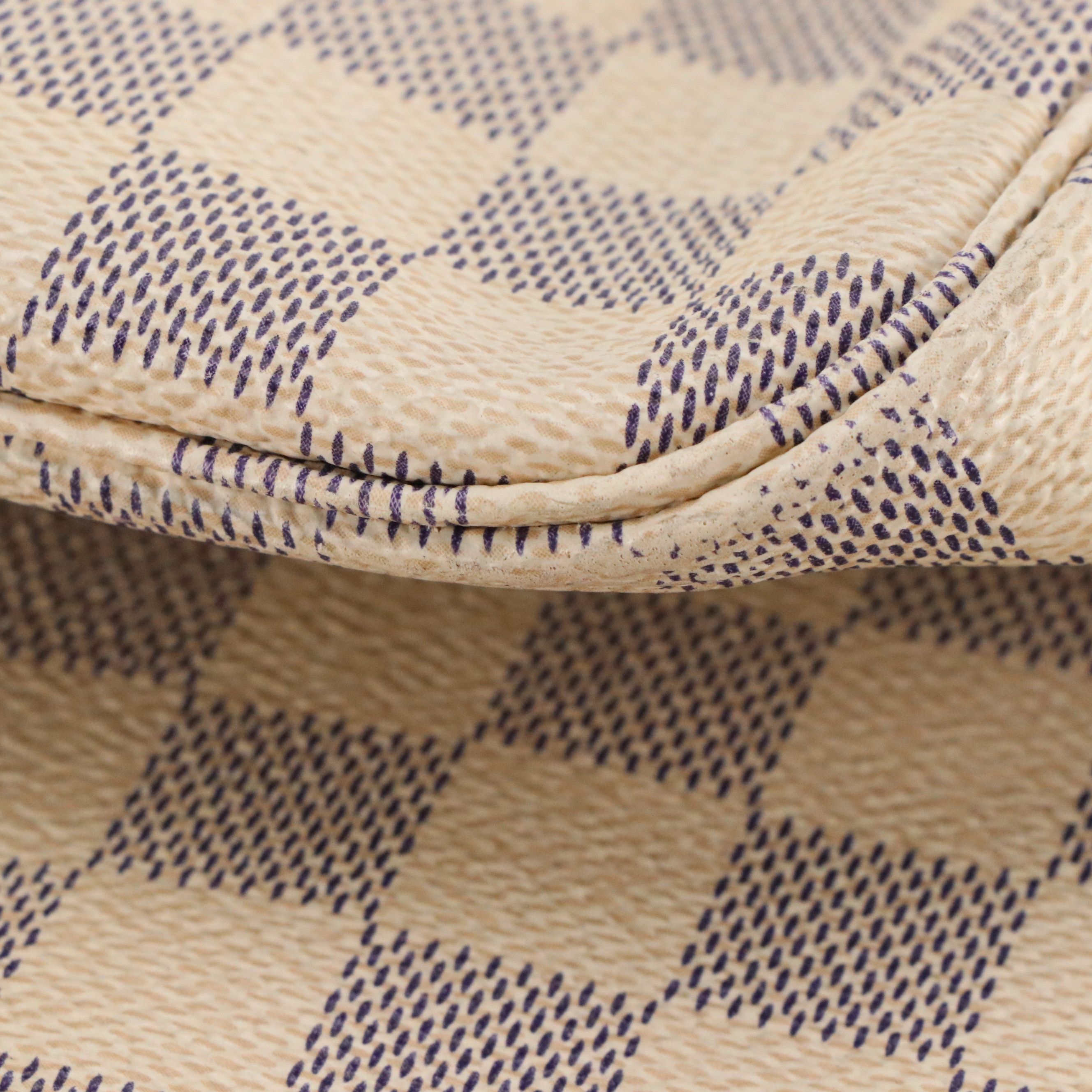 Louis Vuitton Neverfull MM Tote & Pouch in Damier Azur Coated Canvas and Leather