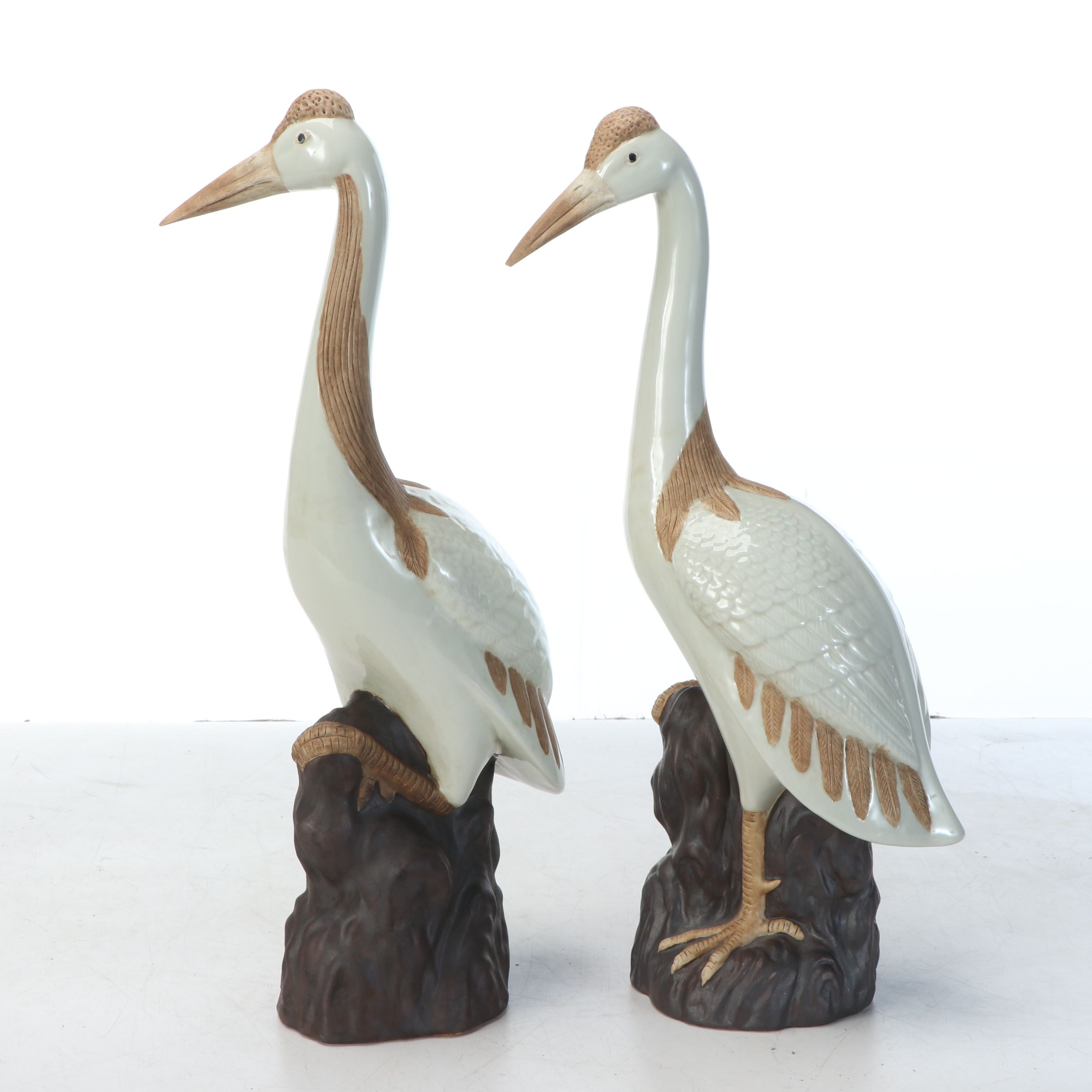 Chinese Porcelain Crane Figures
