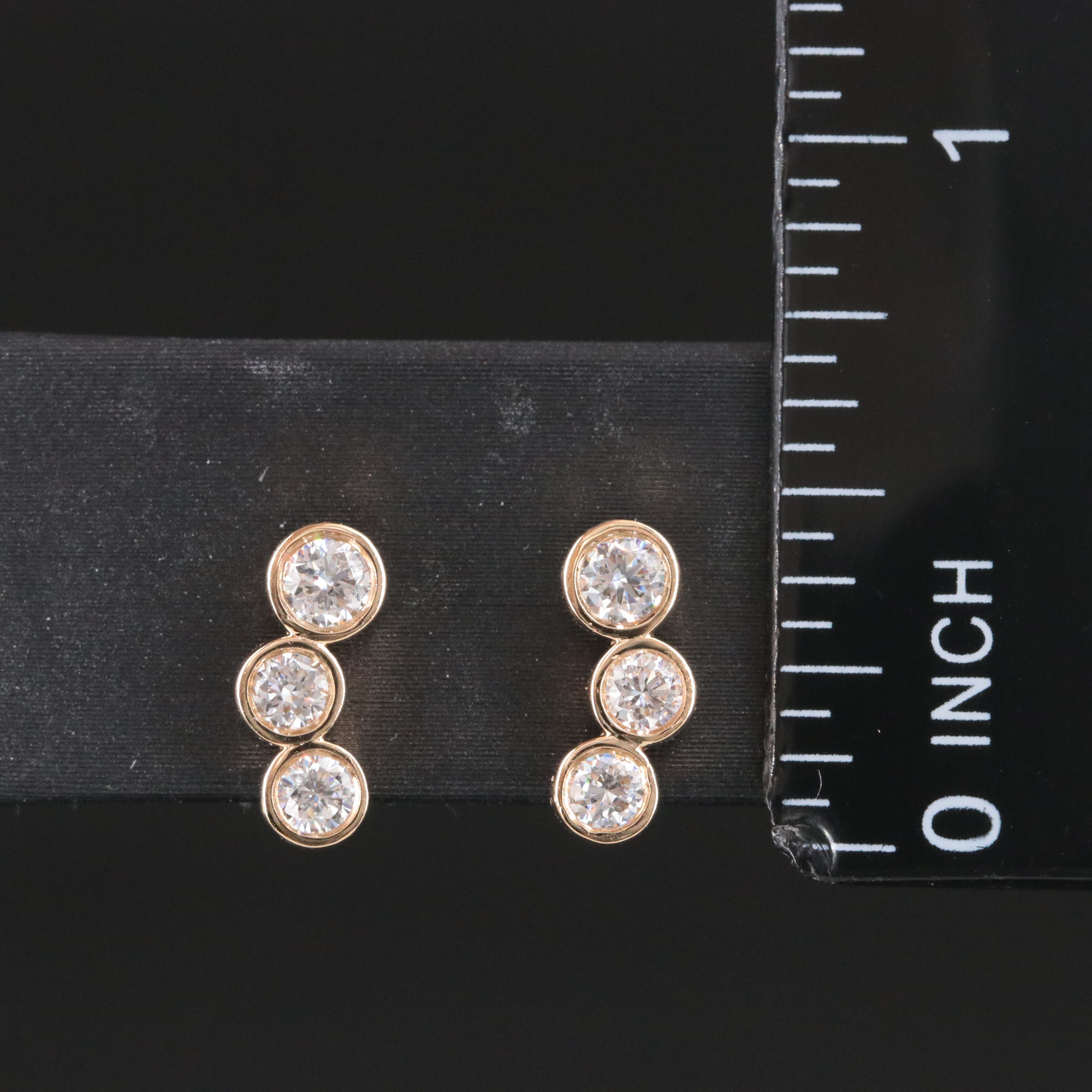 14K 0.75 CTW Lab Grown Diamond Earrings