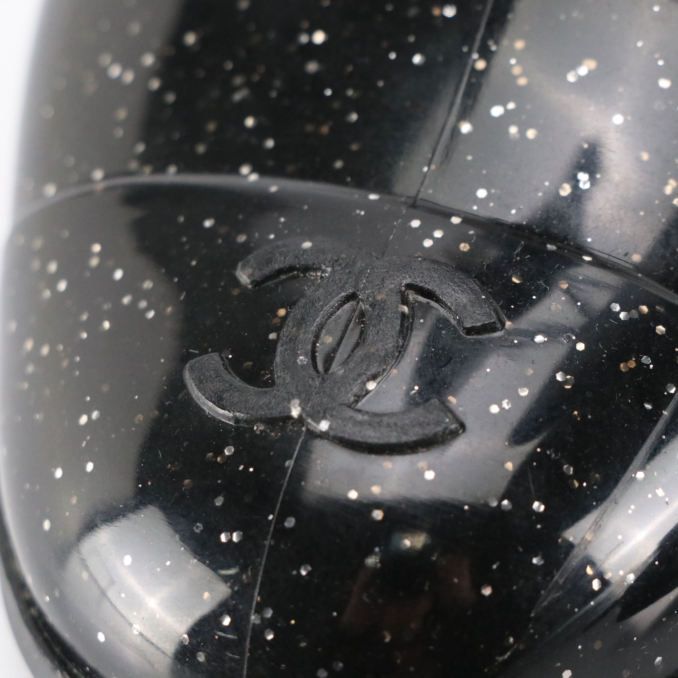 Chanel Camellia Glitter Rain Boots with Box