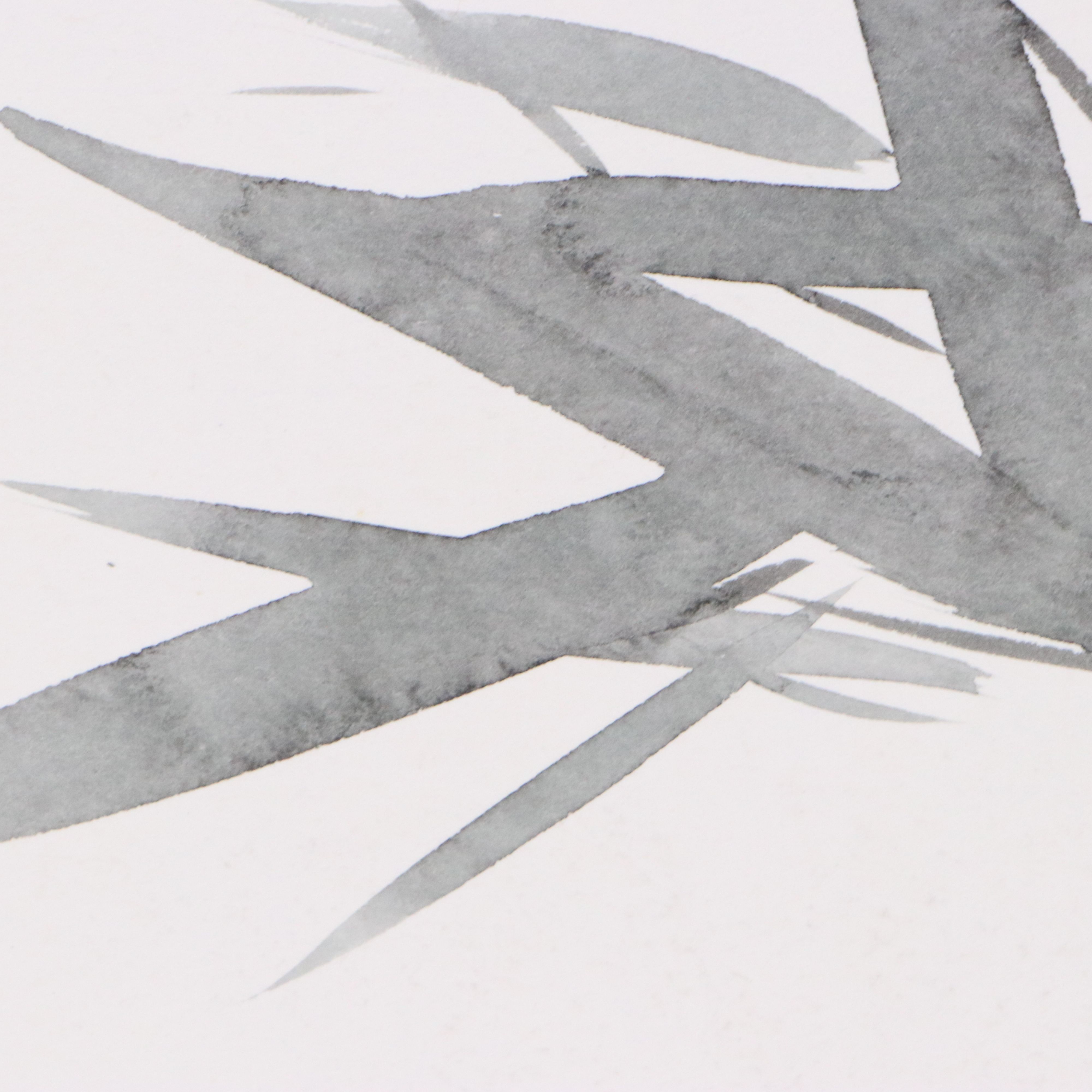 Japanese School Ink and Watercolor Paintings of Bamboo and Blossoms