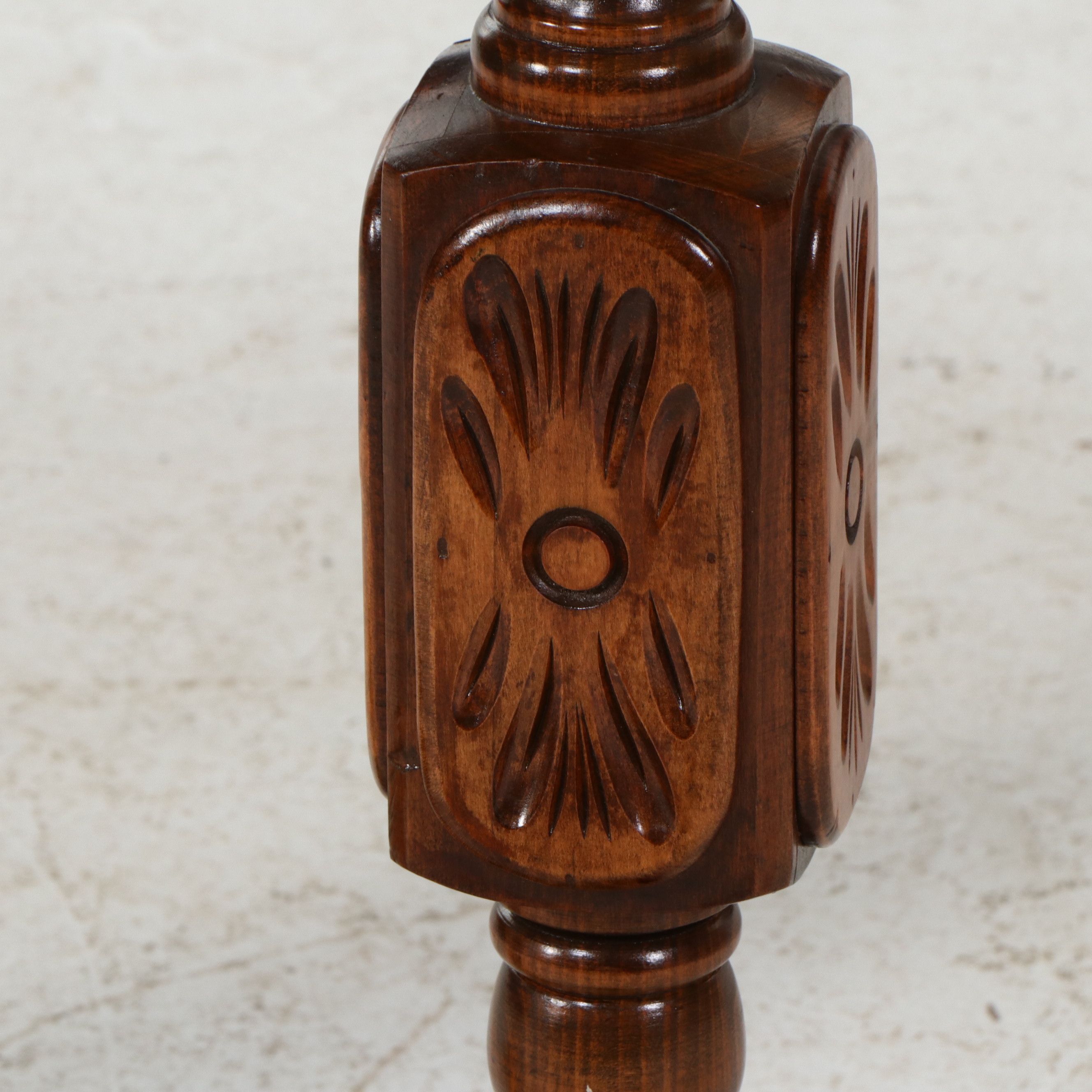 Jacobean Revival Carved Trestle Console Table, Mid-20th Century