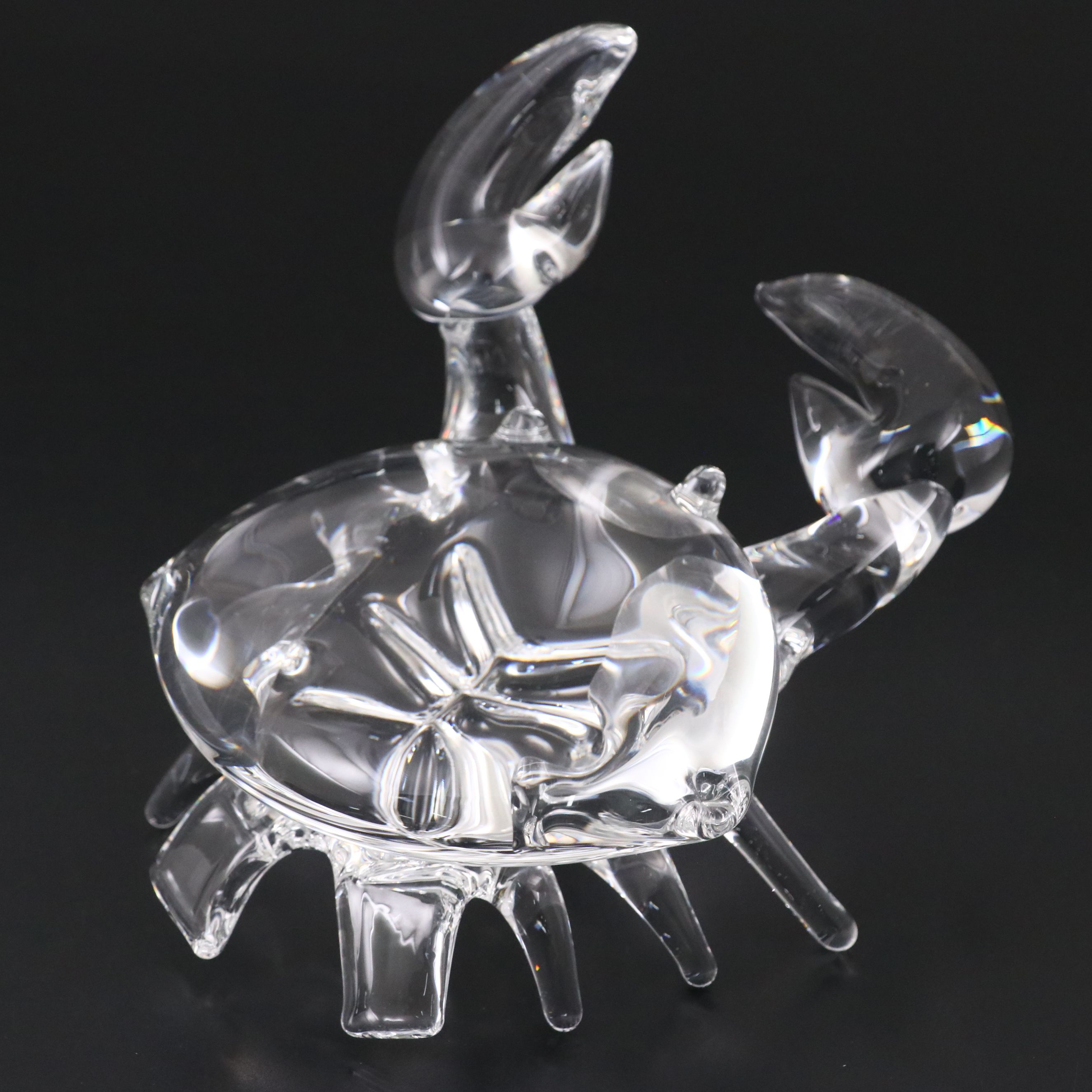 Steuben Art Glass "Crab" Figurine Designed by Taf Lebel Schaefer