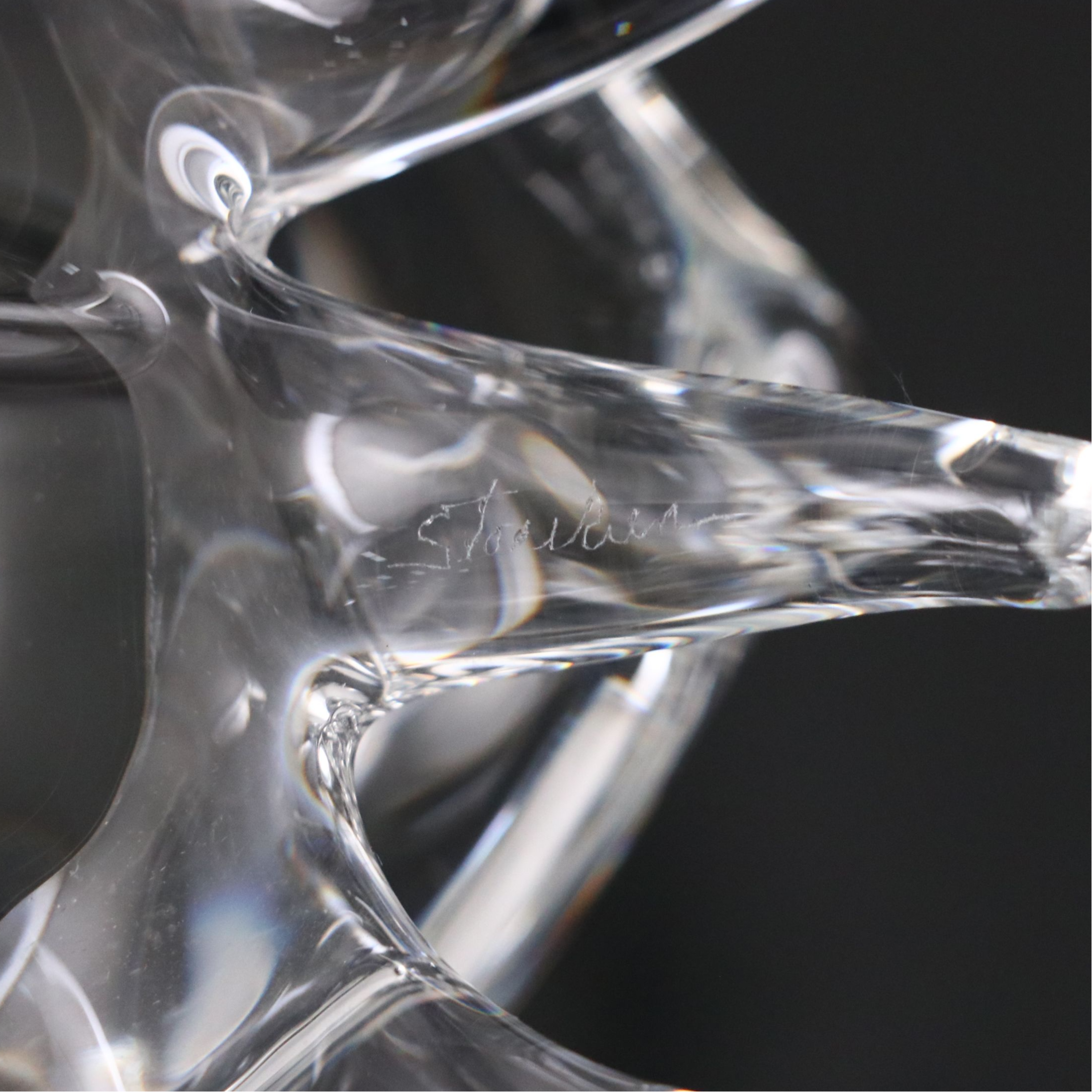 Steuben Art Glass "Crab" Figurine Designed by Taf Lebel Schaefer