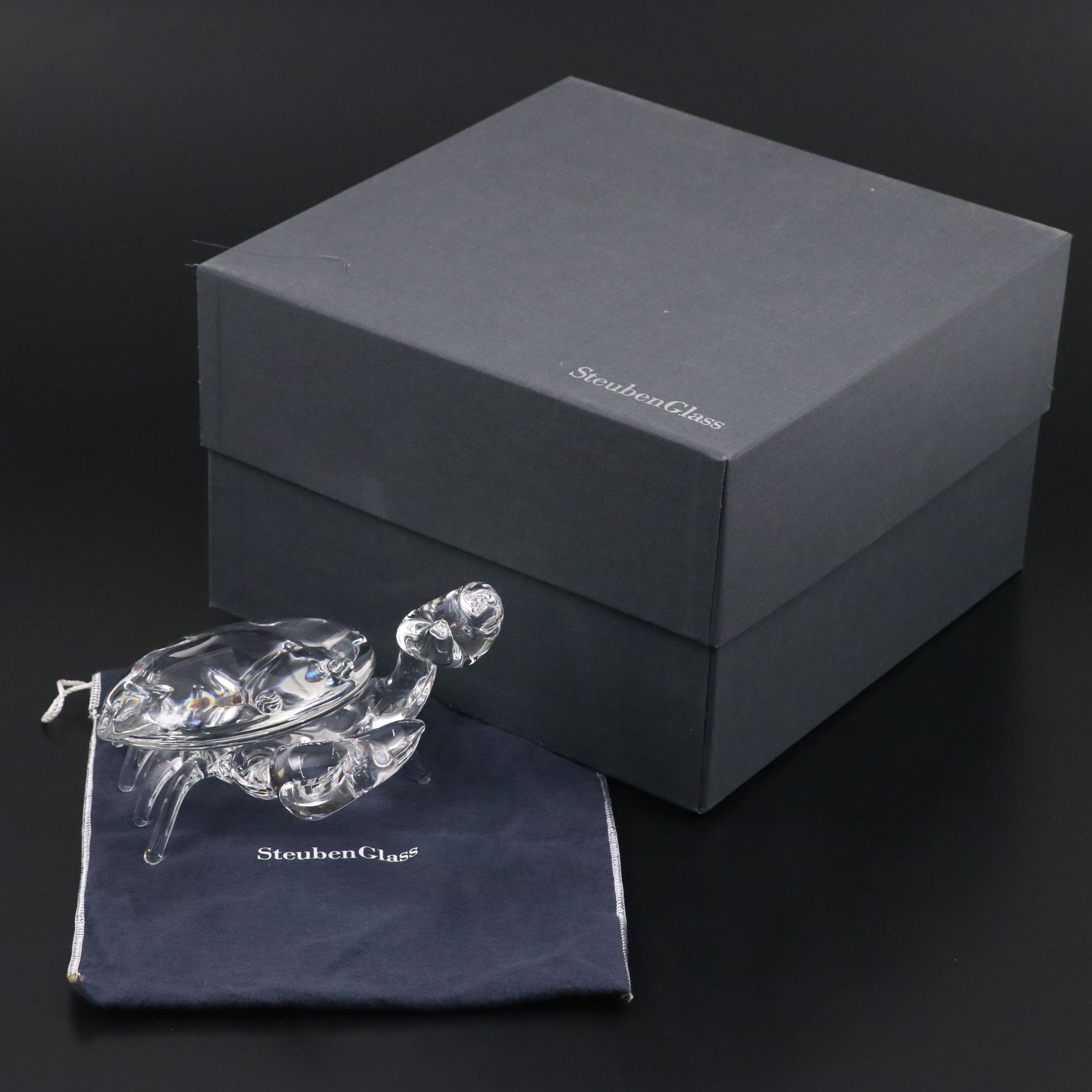 Steuben Art Glass "Crab" Figurine Designed by Taf Lebel Schaefer