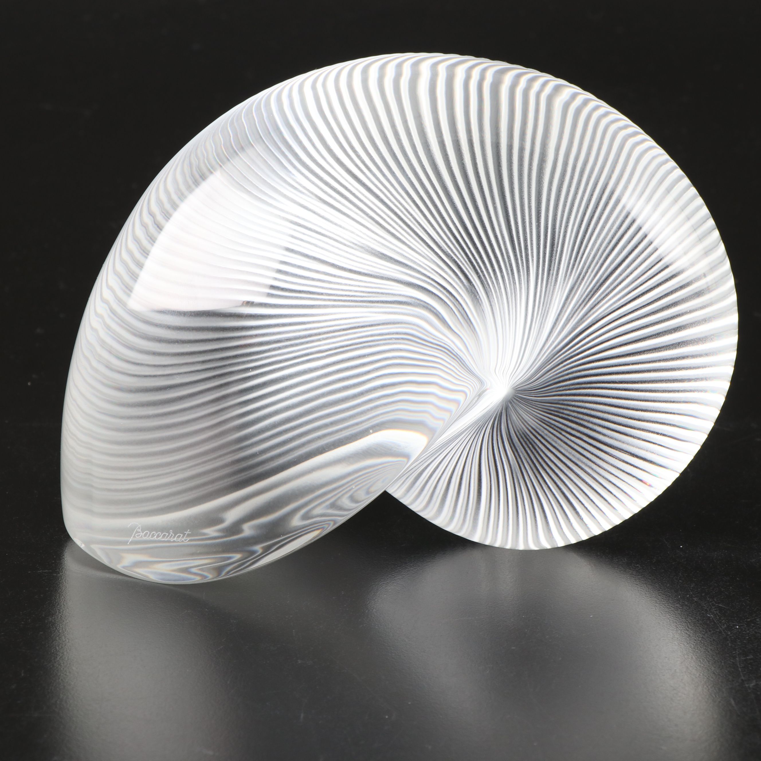 Baccarat "Nautilus Shell" Crystal Figurine