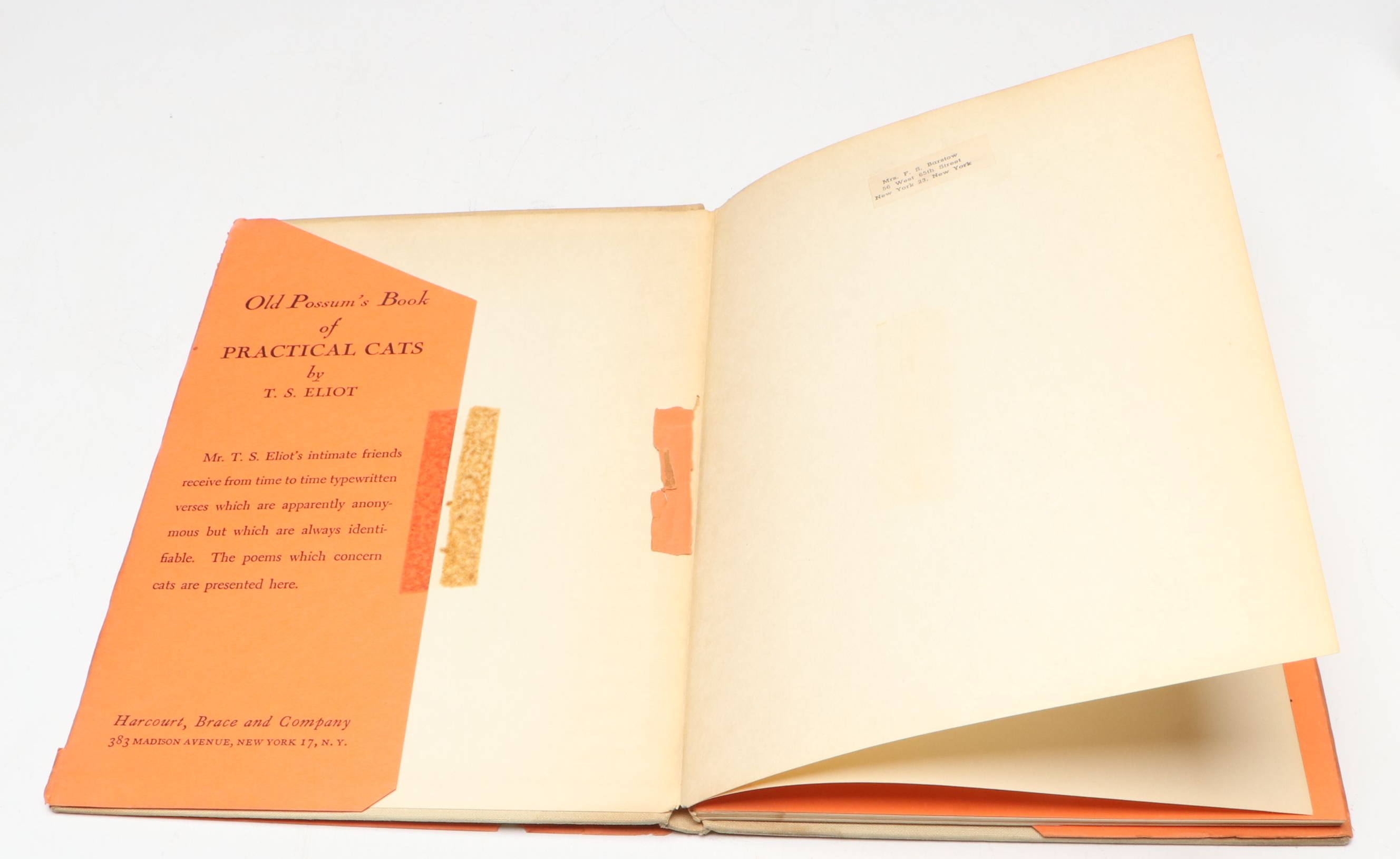 "Old Possum's Book of Practical Cats" by T. S. Eliot, 1939