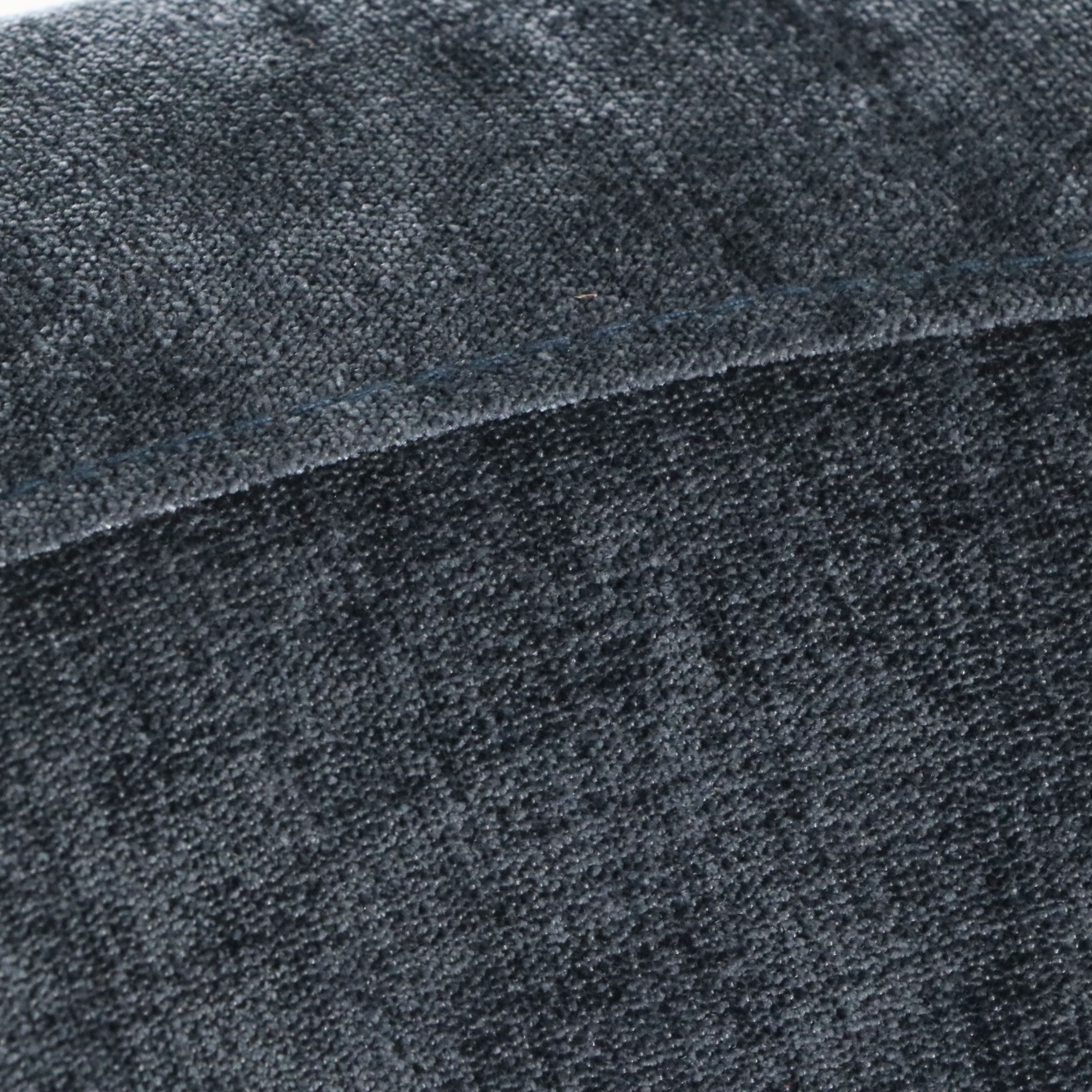 Contemporary Ink Blue Velvet Tub Chair