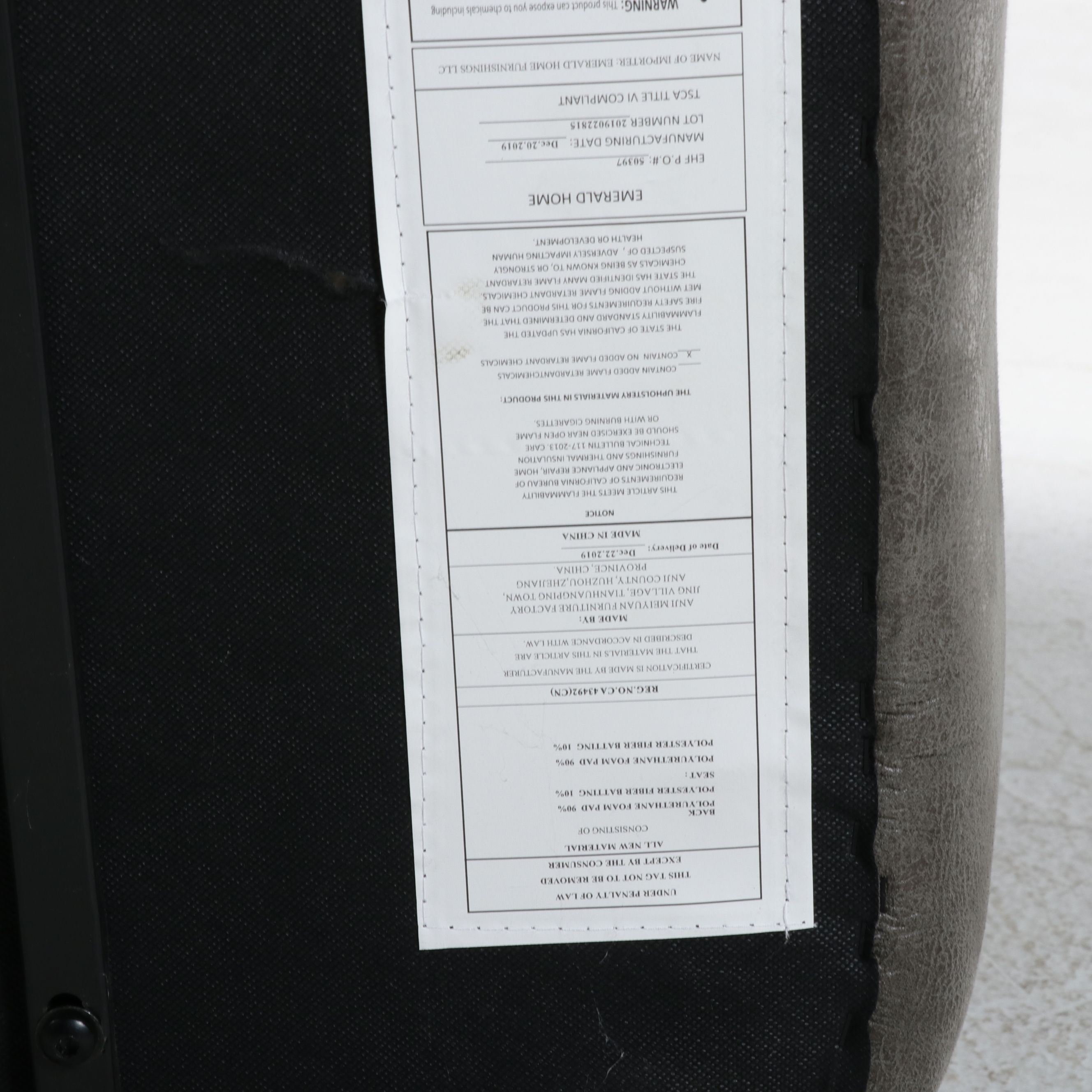 Pair of Emerald Home Furnishings "Franky" Wingback Accent Chairs