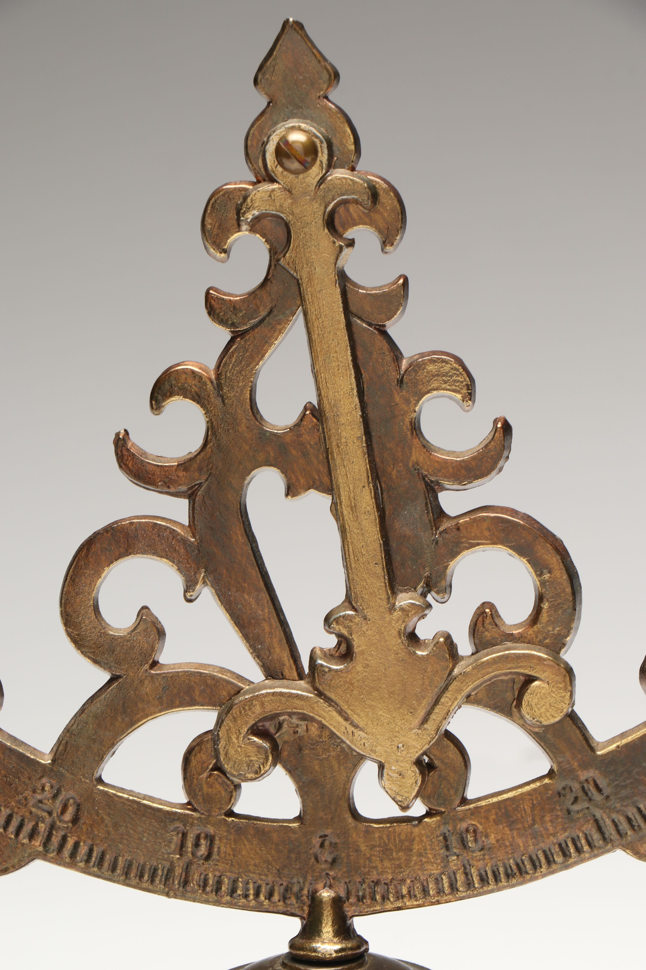 Nautical Inclinometer with Bell and Double Arm Candlestick