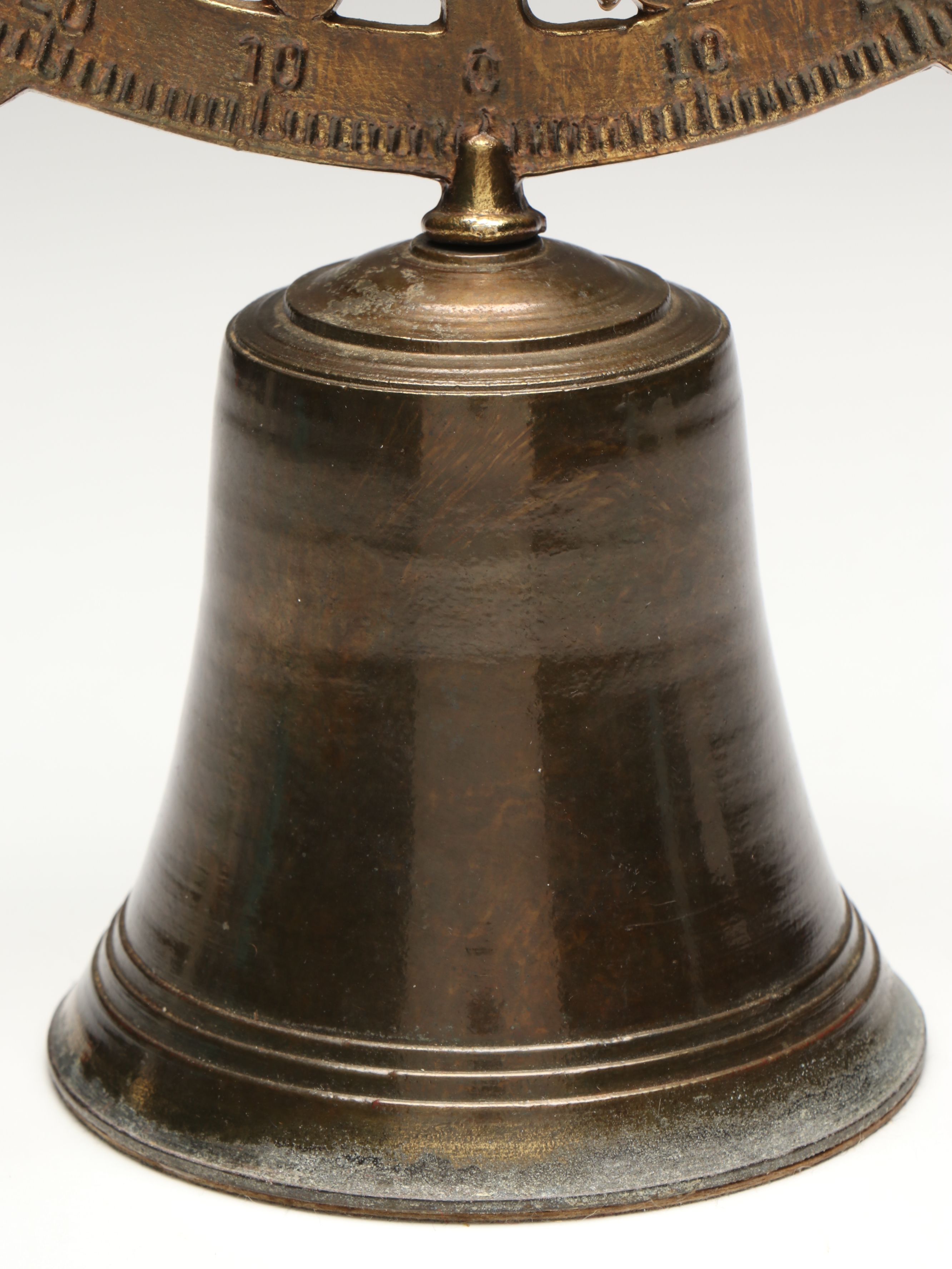 Nautical Inclinometer with Bell and Double Arm Candlestick