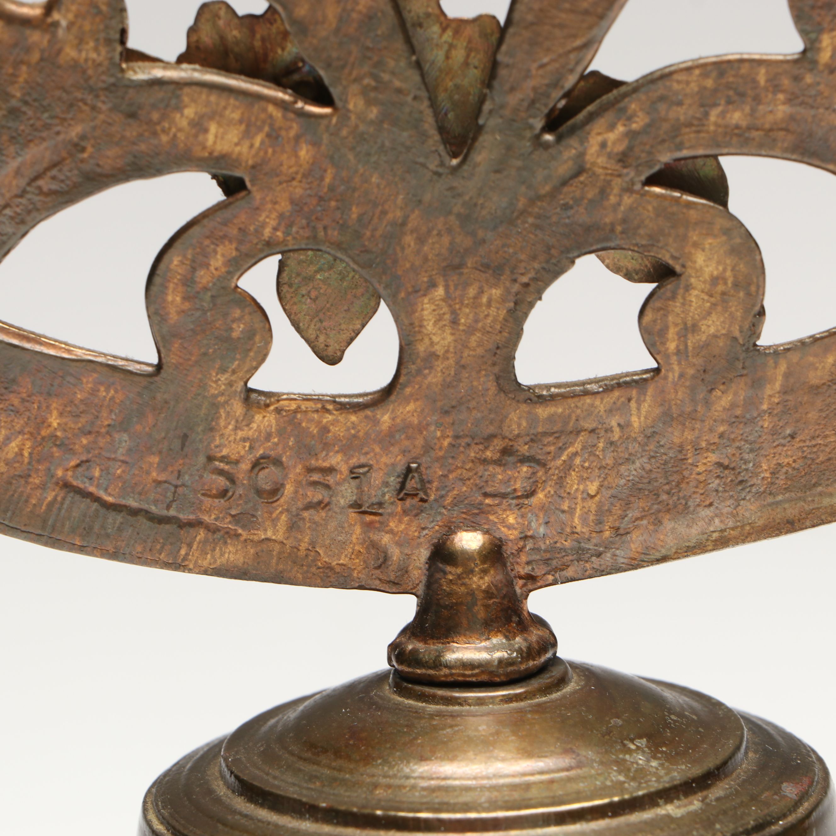 Nautical Inclinometer with Bell and Double Arm Candlestick