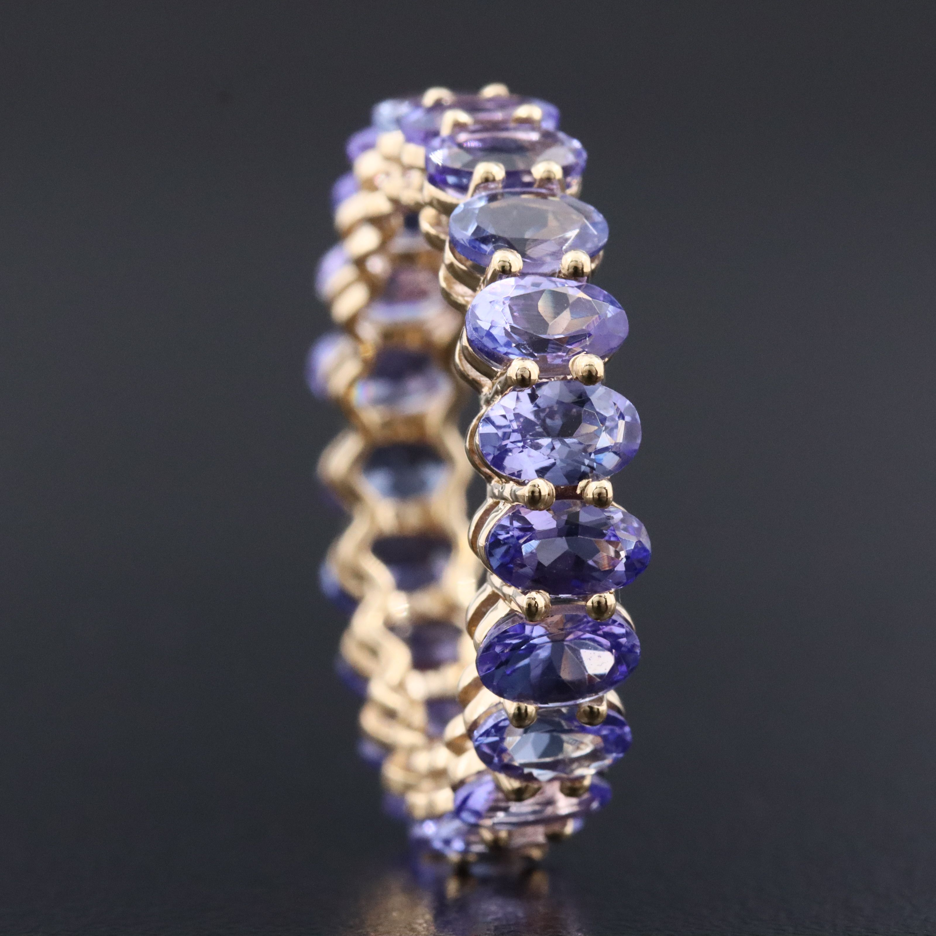 14K 5.56 CTW Tanzanite Eternity Band