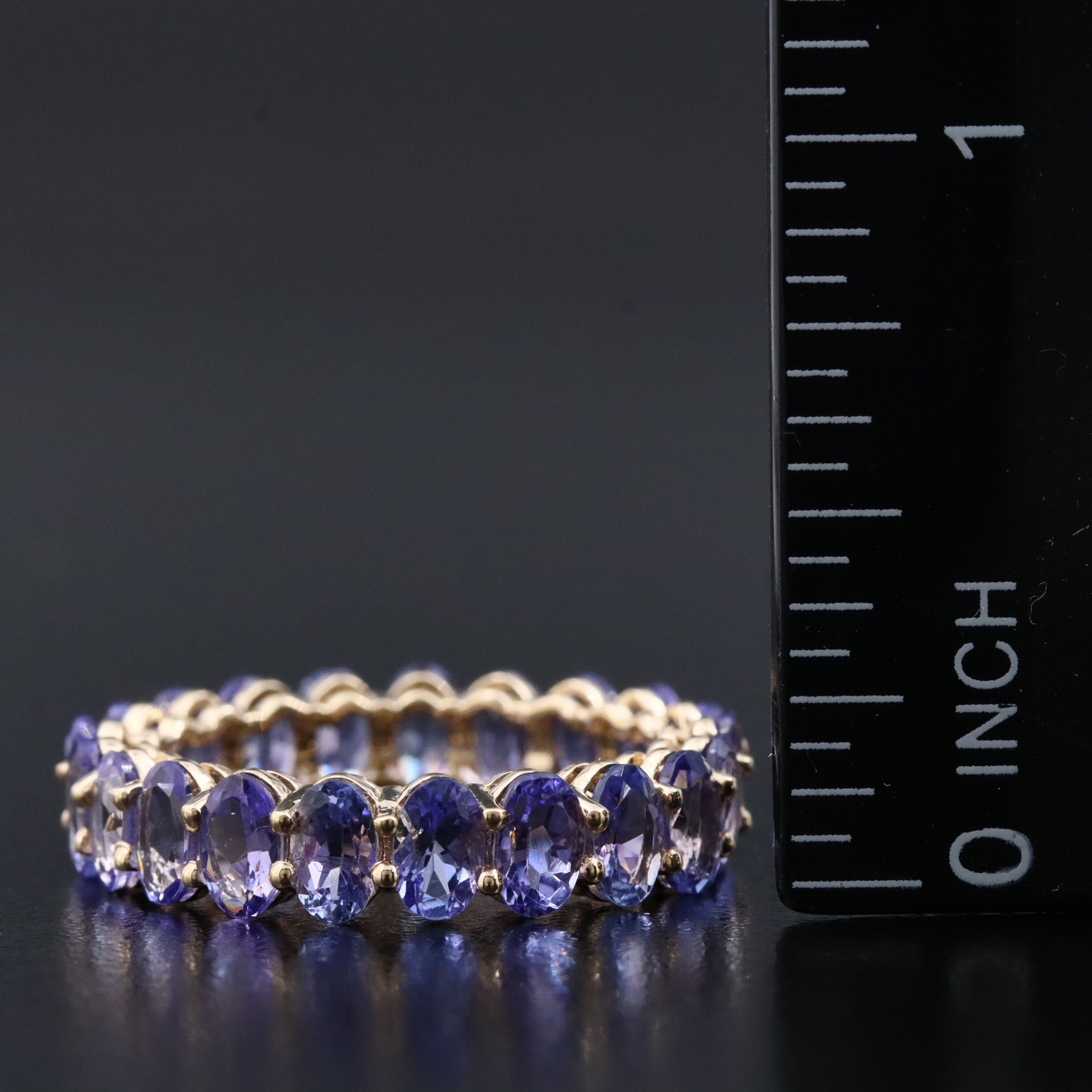 14K 5.56 CTW Tanzanite Eternity Band