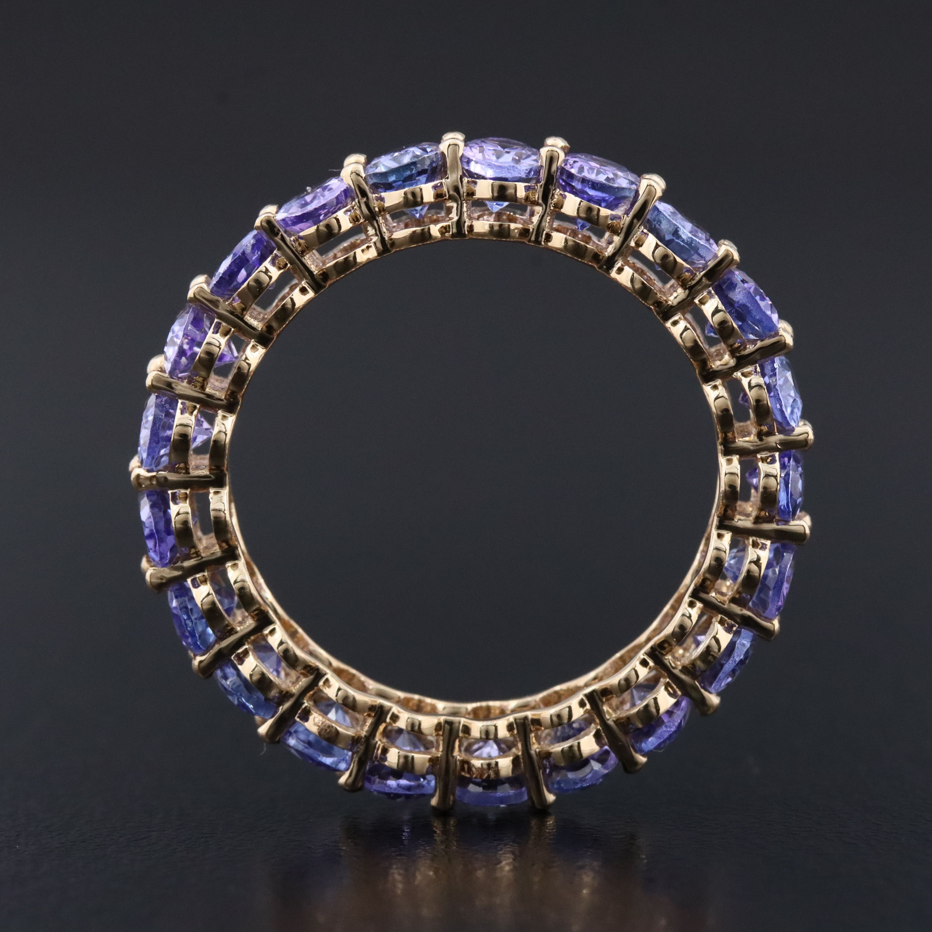 14K 5.56 CTW Tanzanite Eternity Band