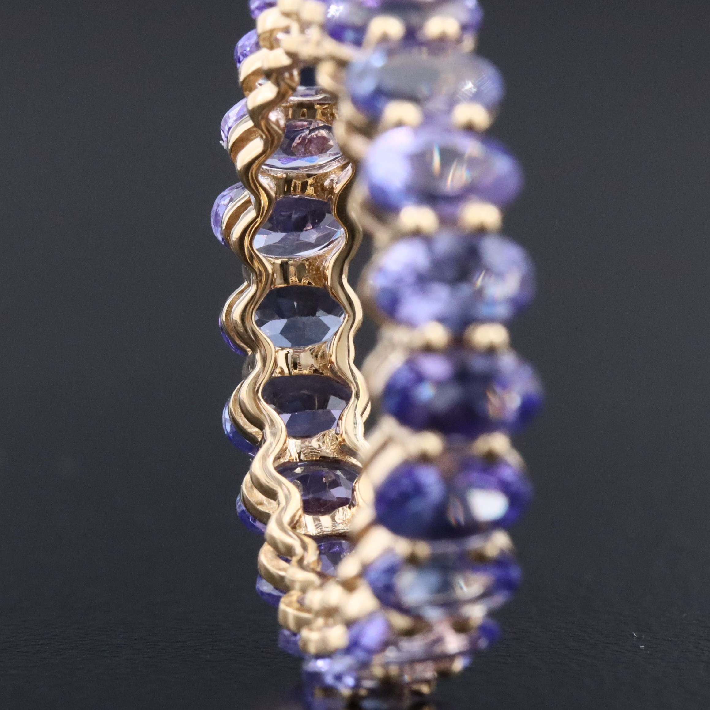 14K 5.56 CTW Tanzanite Eternity Band