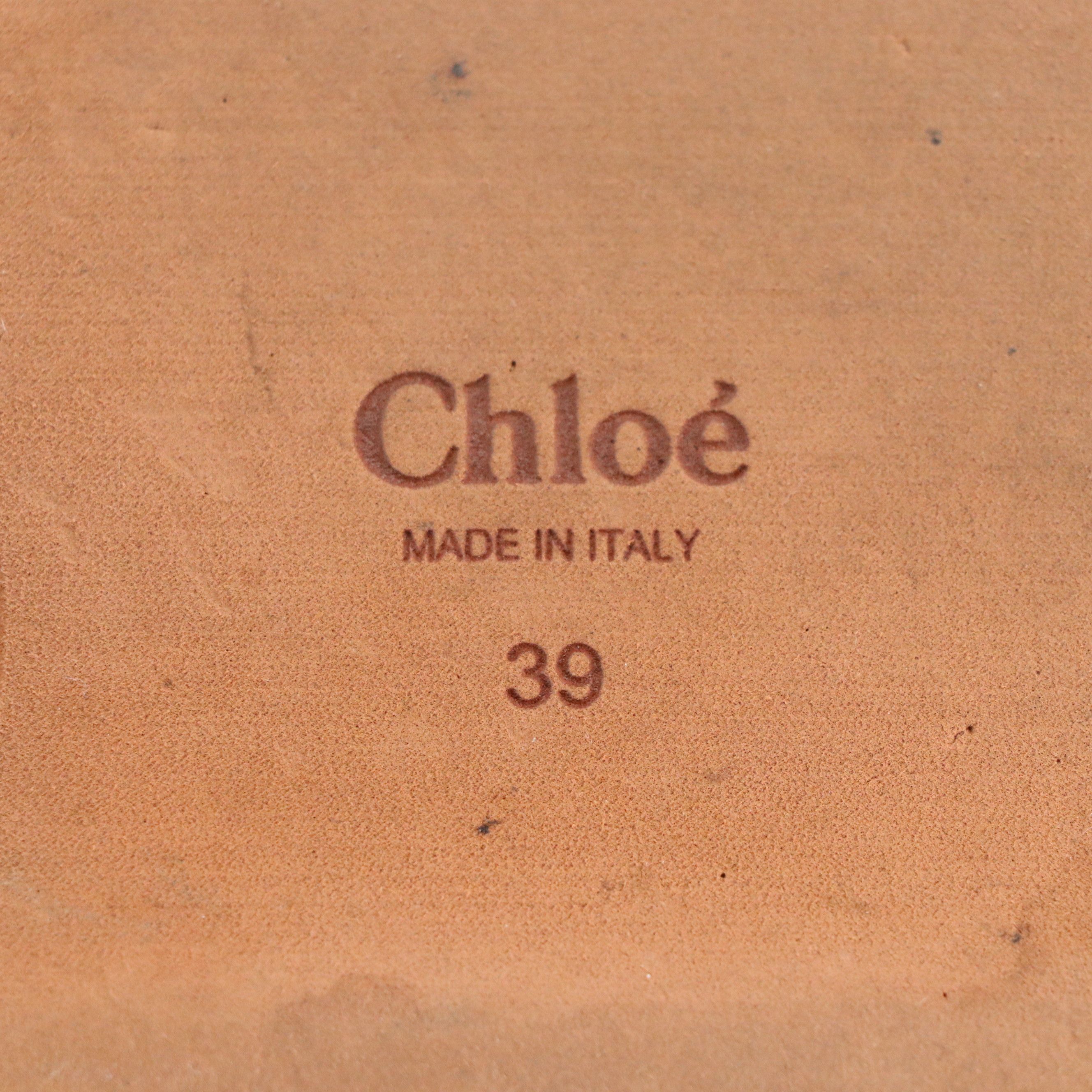 Chloé "Kamy" Braided Jersey Platform Slides in Burnt Orange