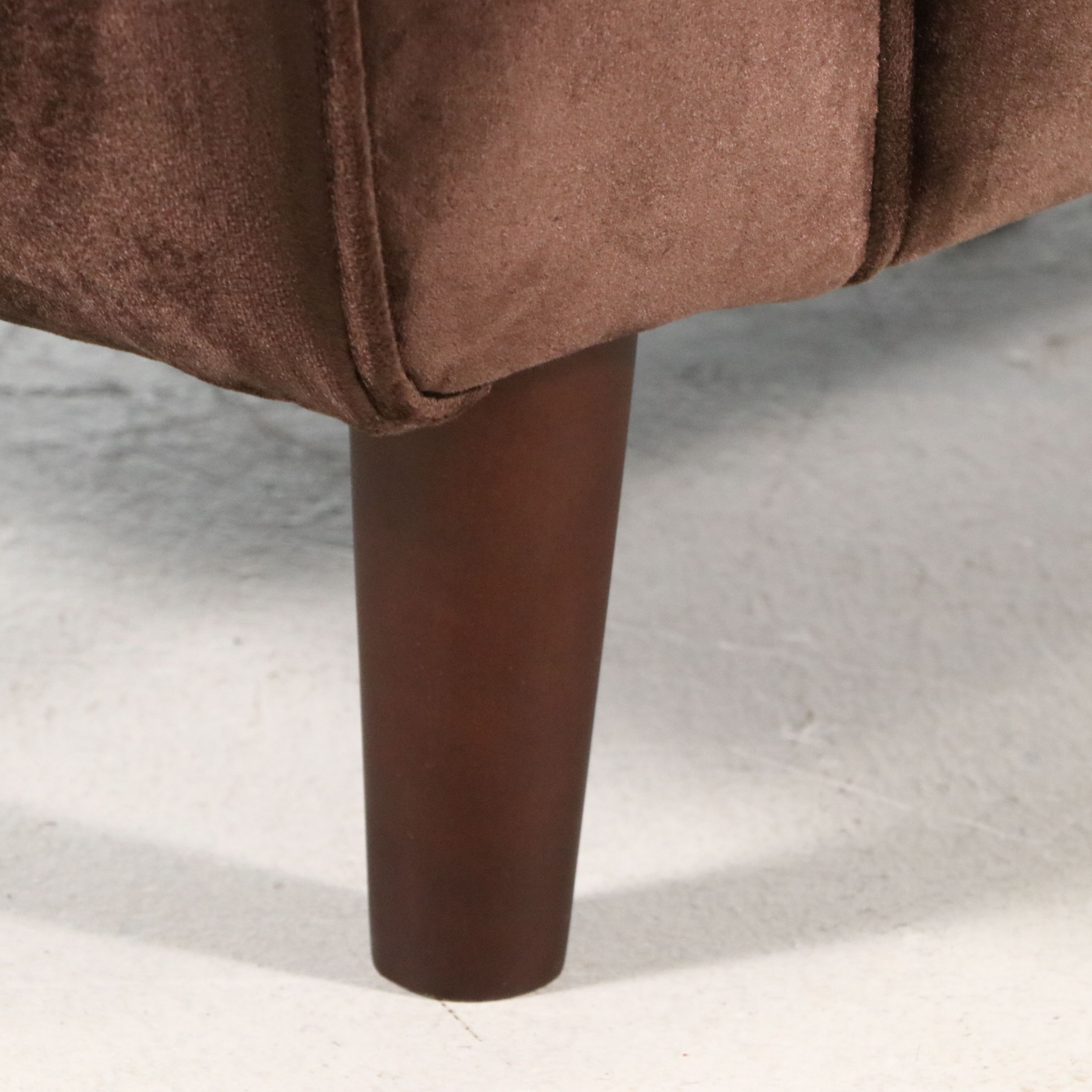 Contemporary Channel Tufted Velvet Sofa