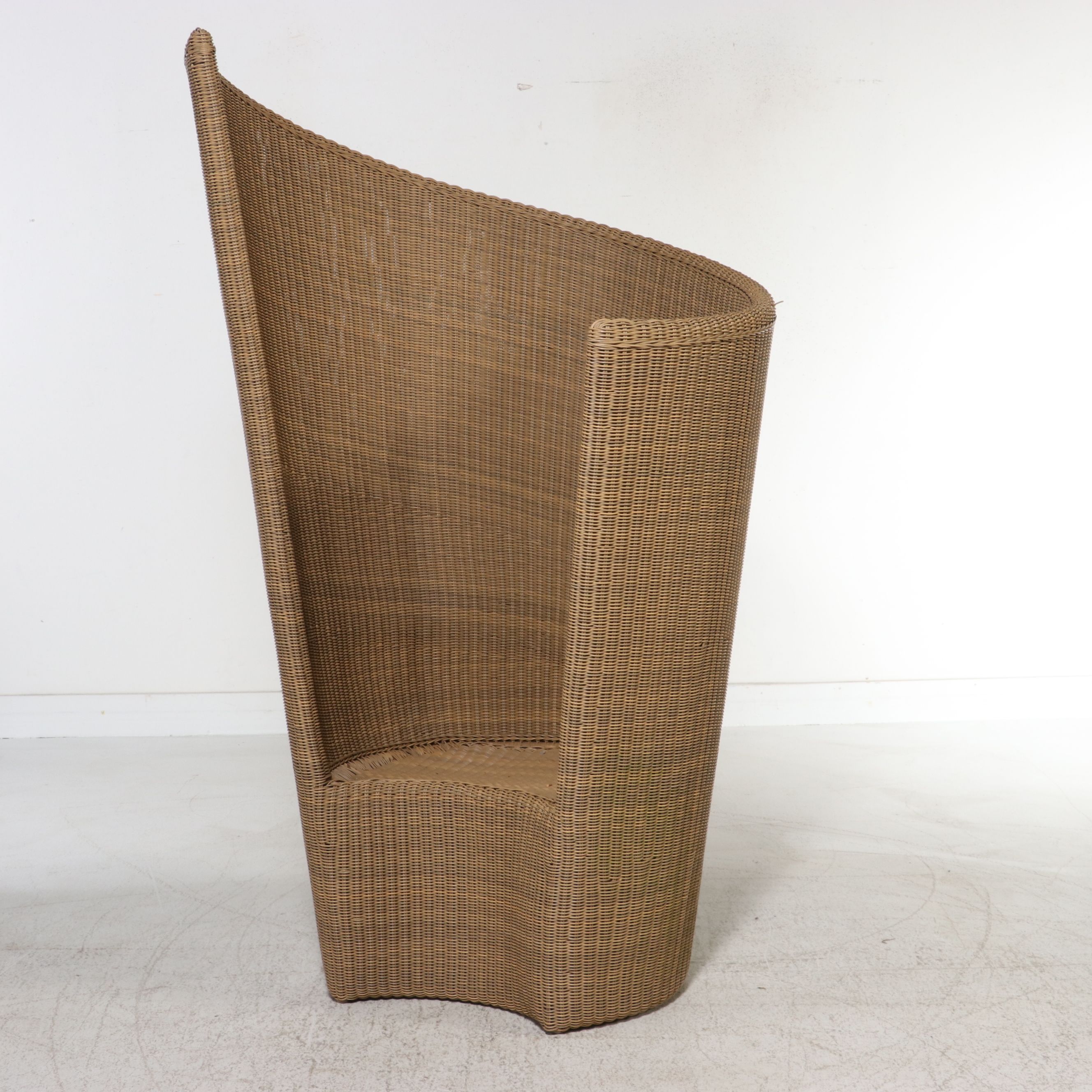 Freeline Contemporary Resin Wicker High-Back Chair