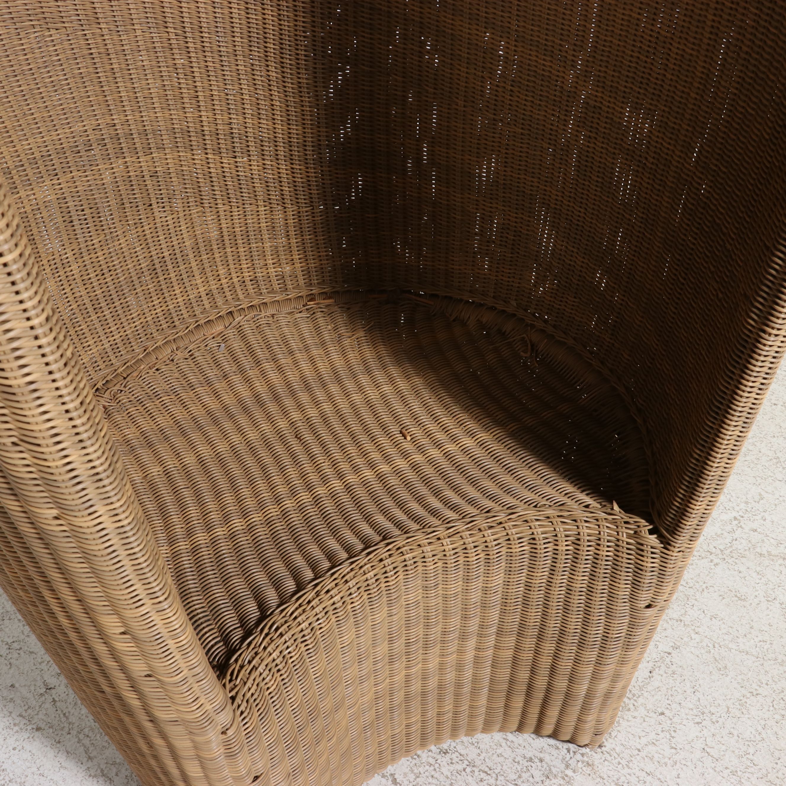 Freeline Contemporary Resin Wicker High-Back Chair