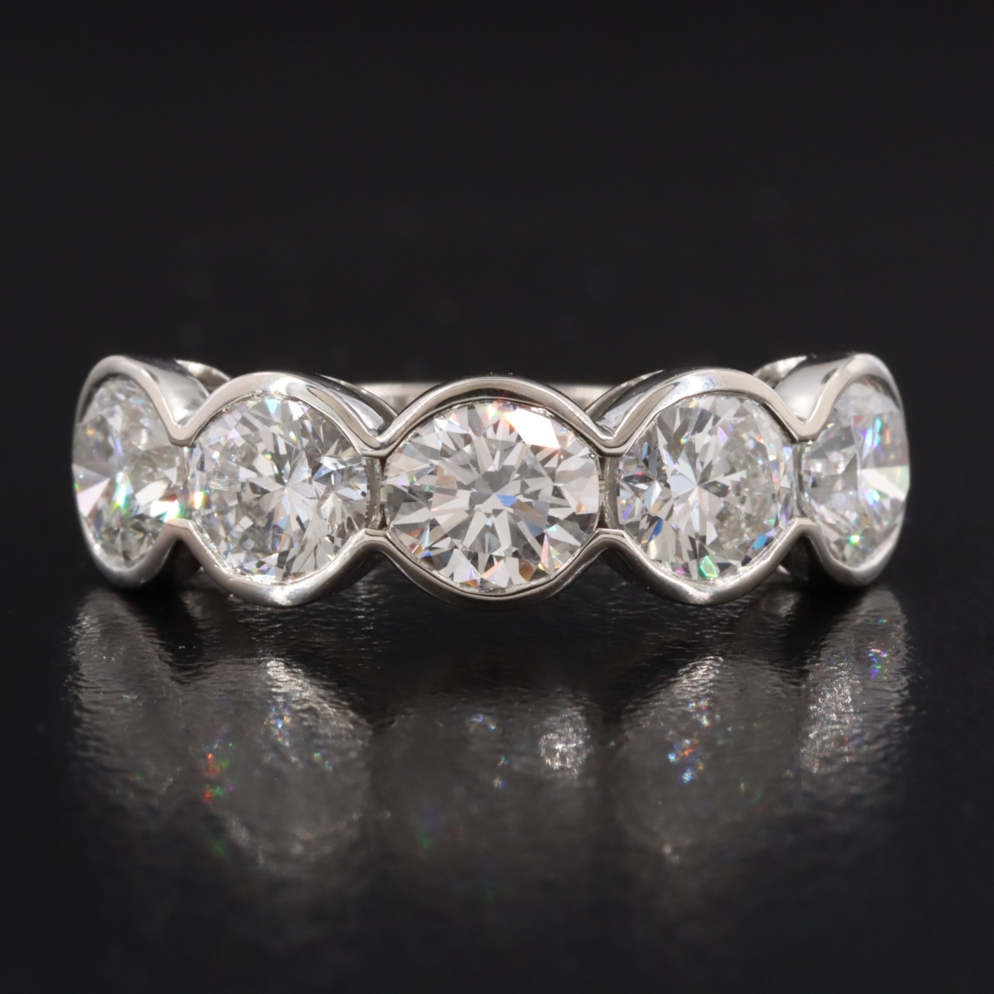 Platinum 3.93 CTW Lab Grown Diamond Ring