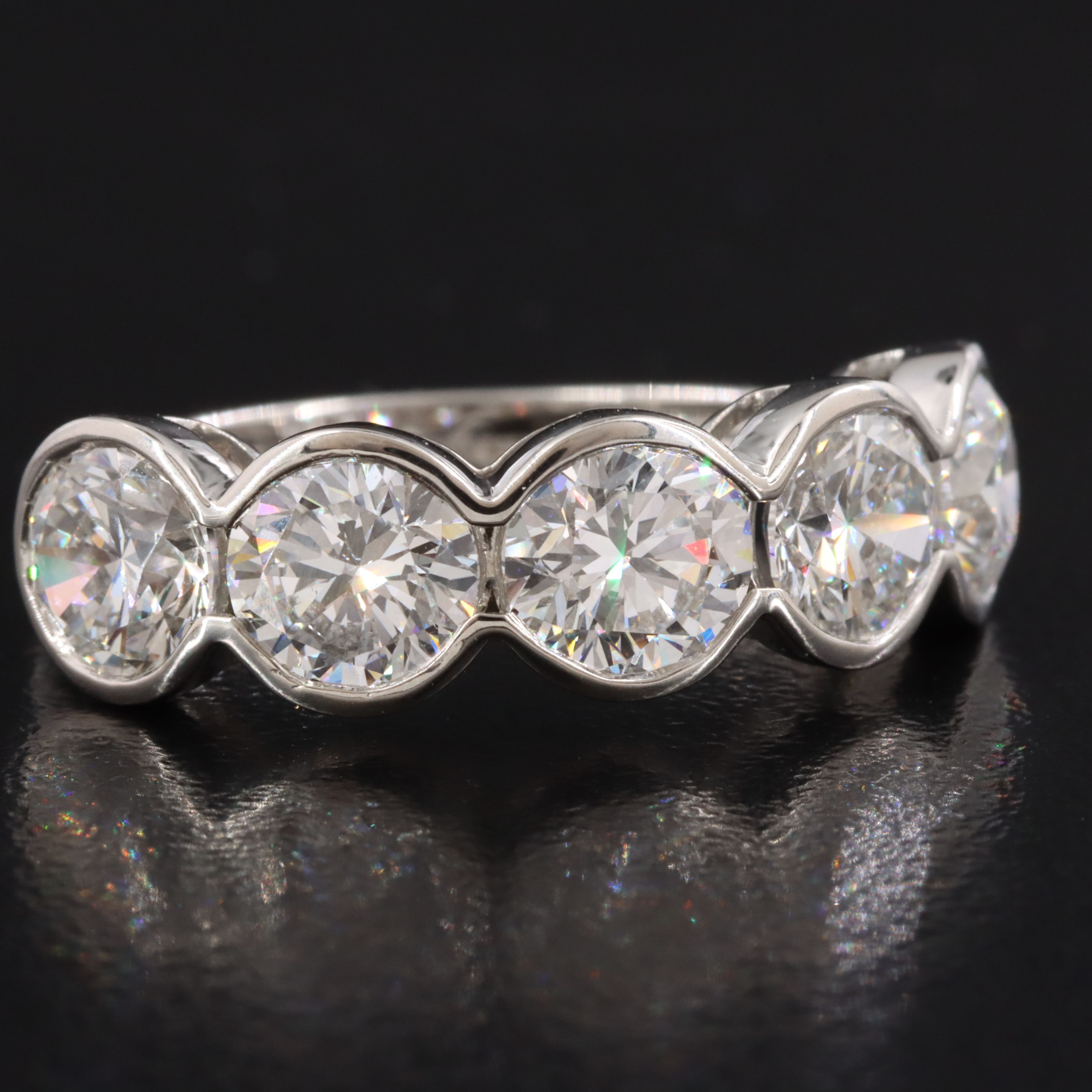 Platinum 3.93 CTW Lab Grown Diamond Ring