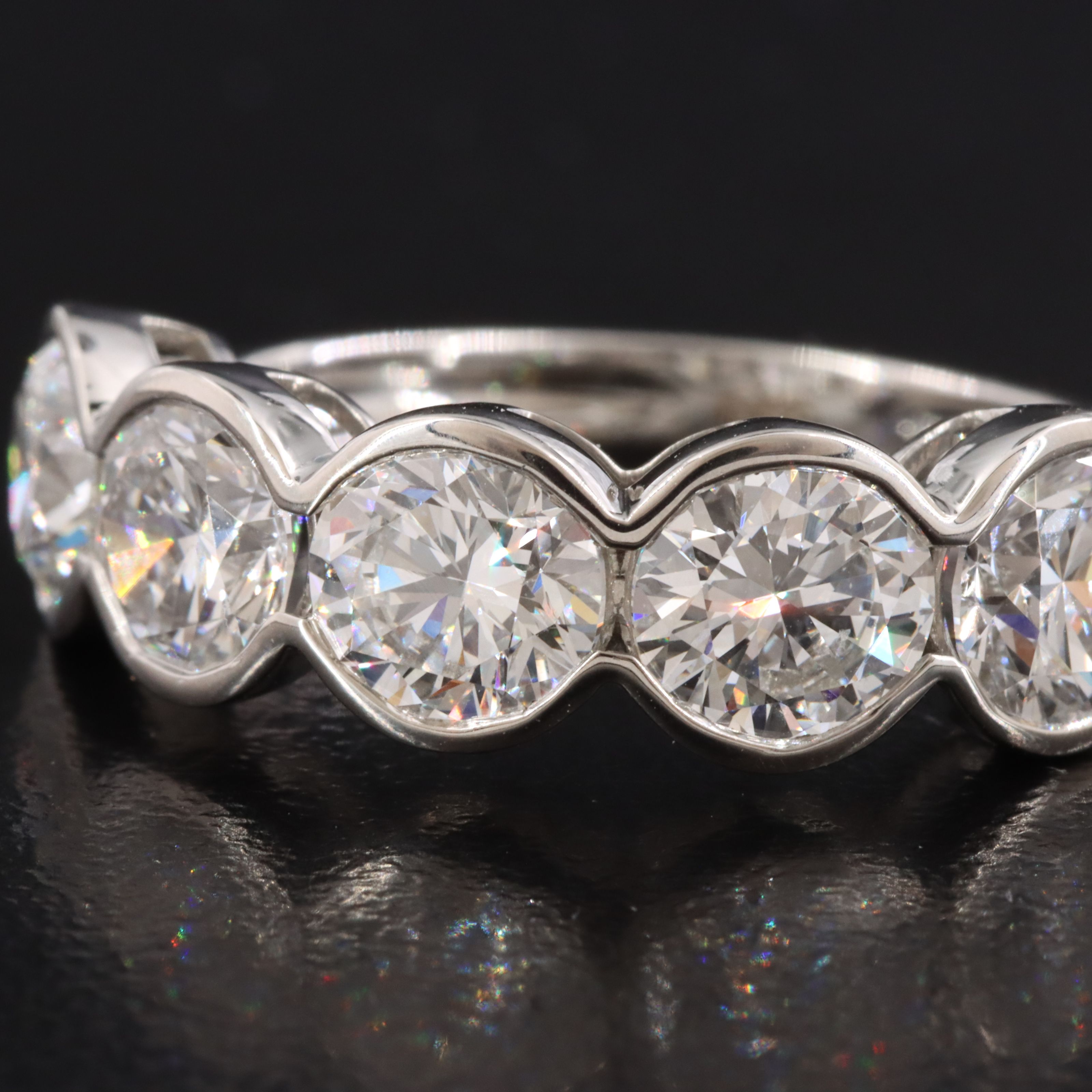 Platinum 3.93 CTW Lab Grown Diamond Ring