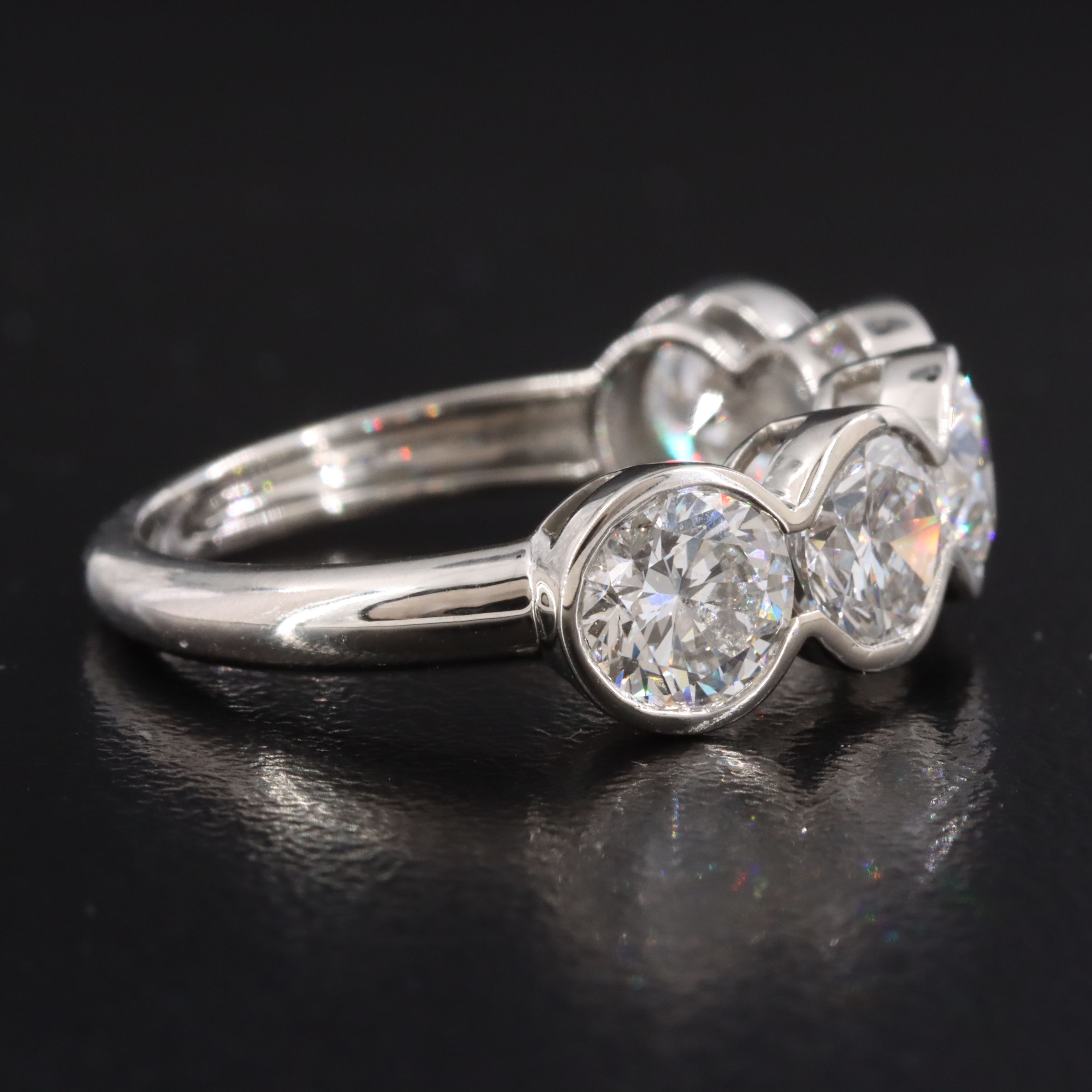 Platinum 3.93 CTW Lab Grown Diamond Ring
