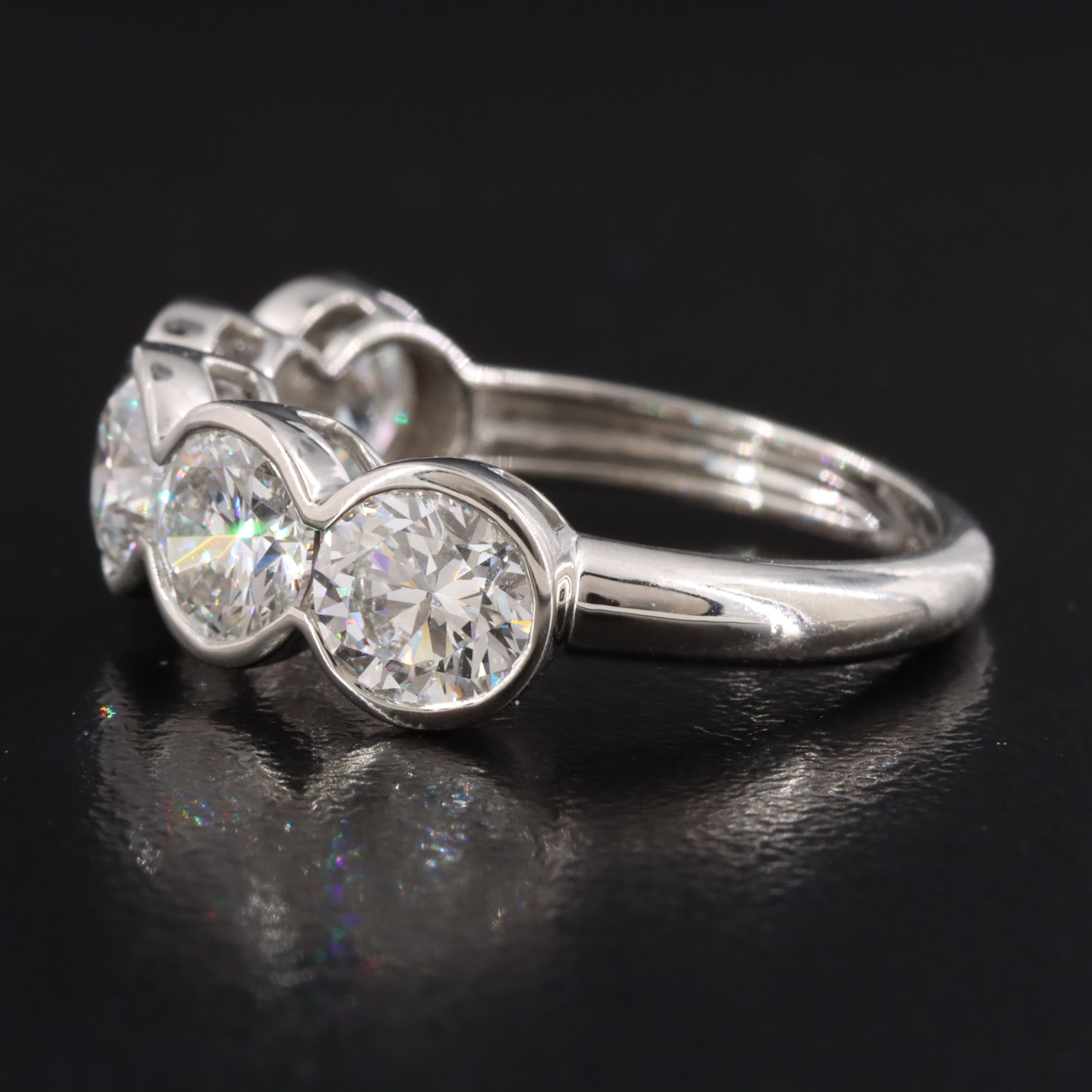 Platinum 3.93 CTW Lab Grown Diamond Ring