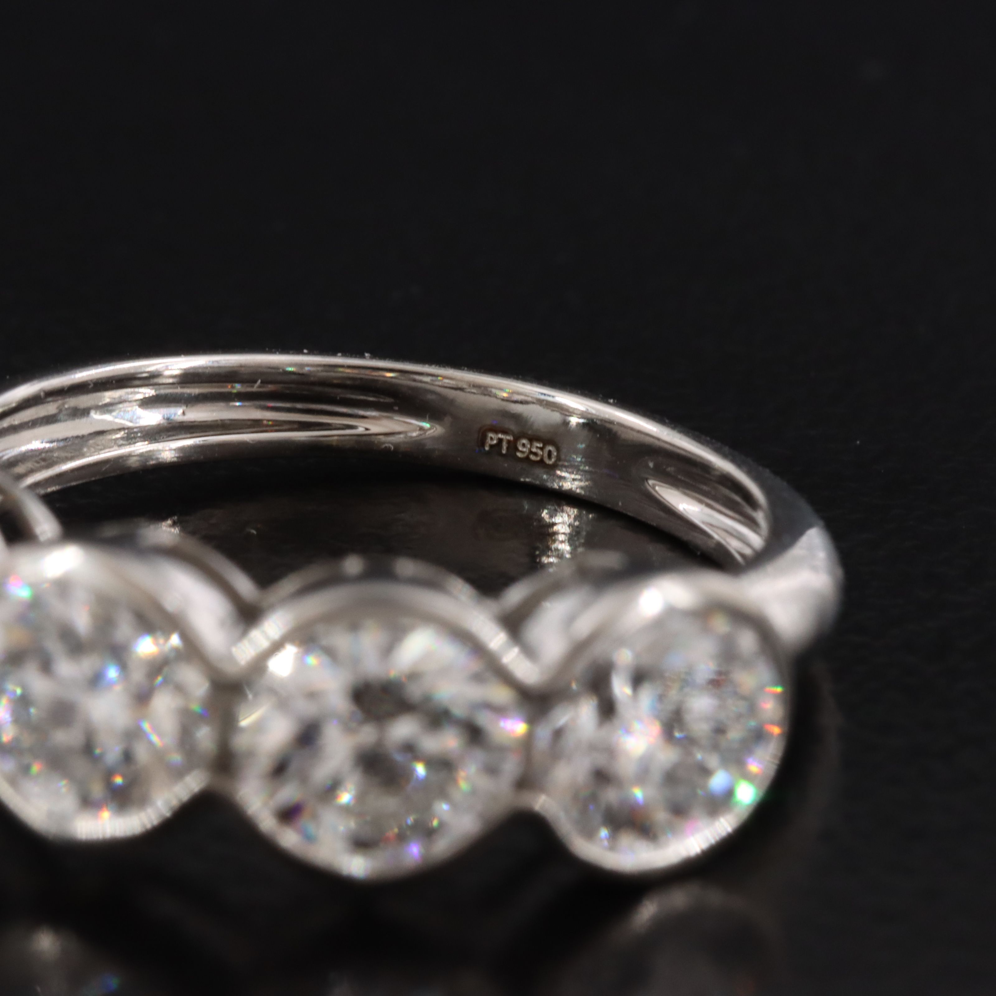 Platinum 3.93 CTW Lab Grown Diamond Ring