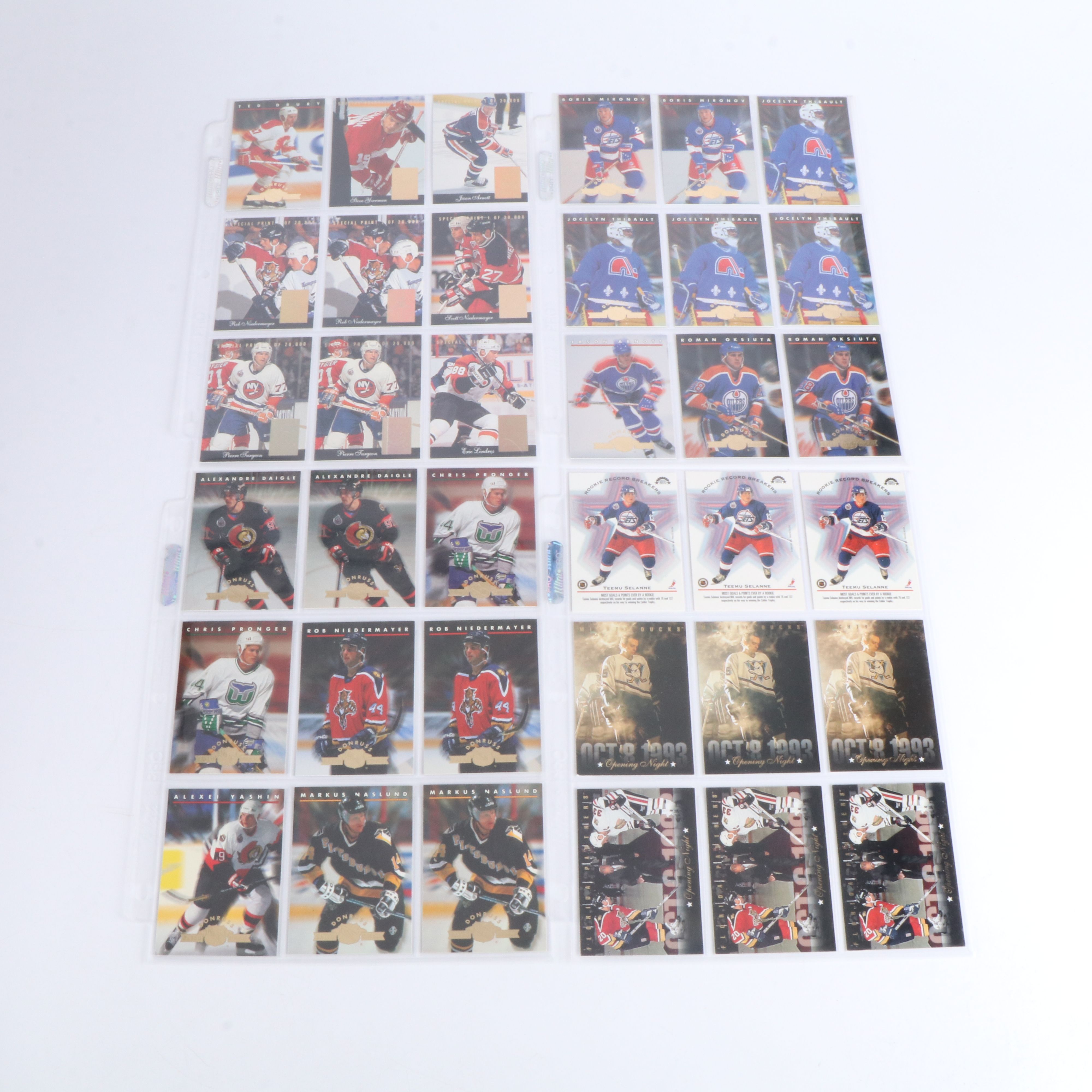 1994 Donruss Hockey Cards Featuring Wayne Gretzky, Mark Messier, and More