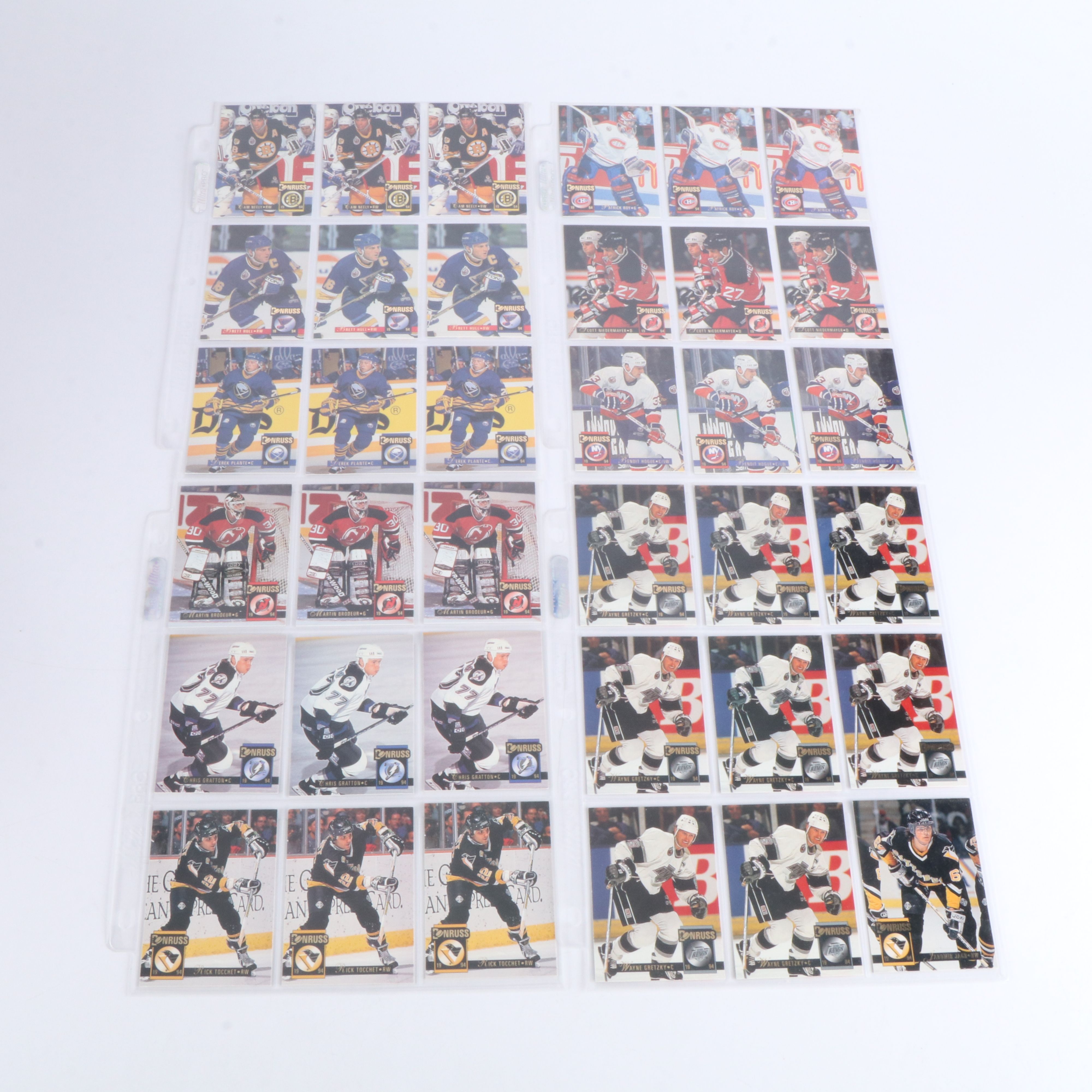 1994 Donruss Hockey Cards Featuring Wayne Gretzky, Mark Messier, and More