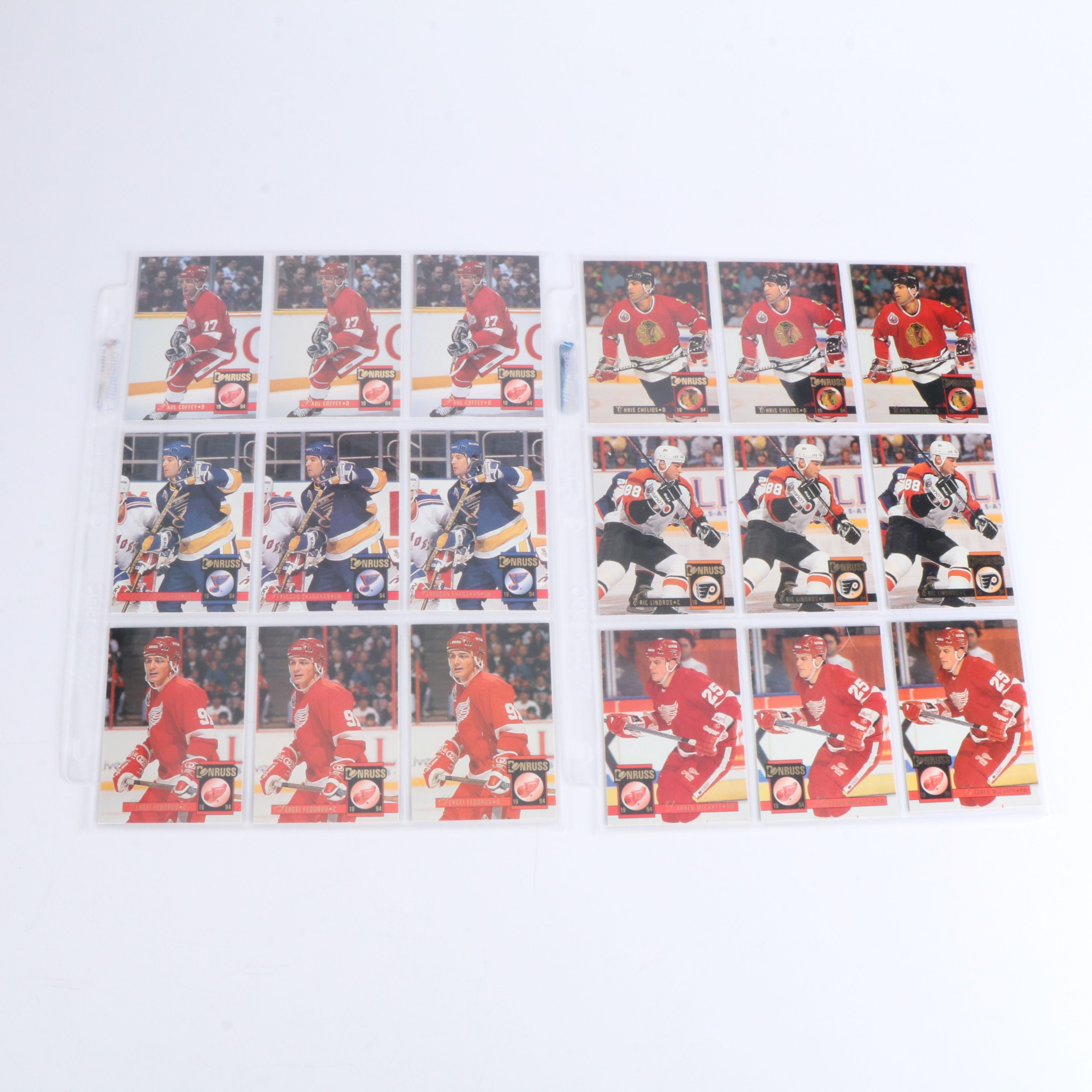 1994 Donruss Hockey Cards Featuring Wayne Gretzky, Mark Messier, and More