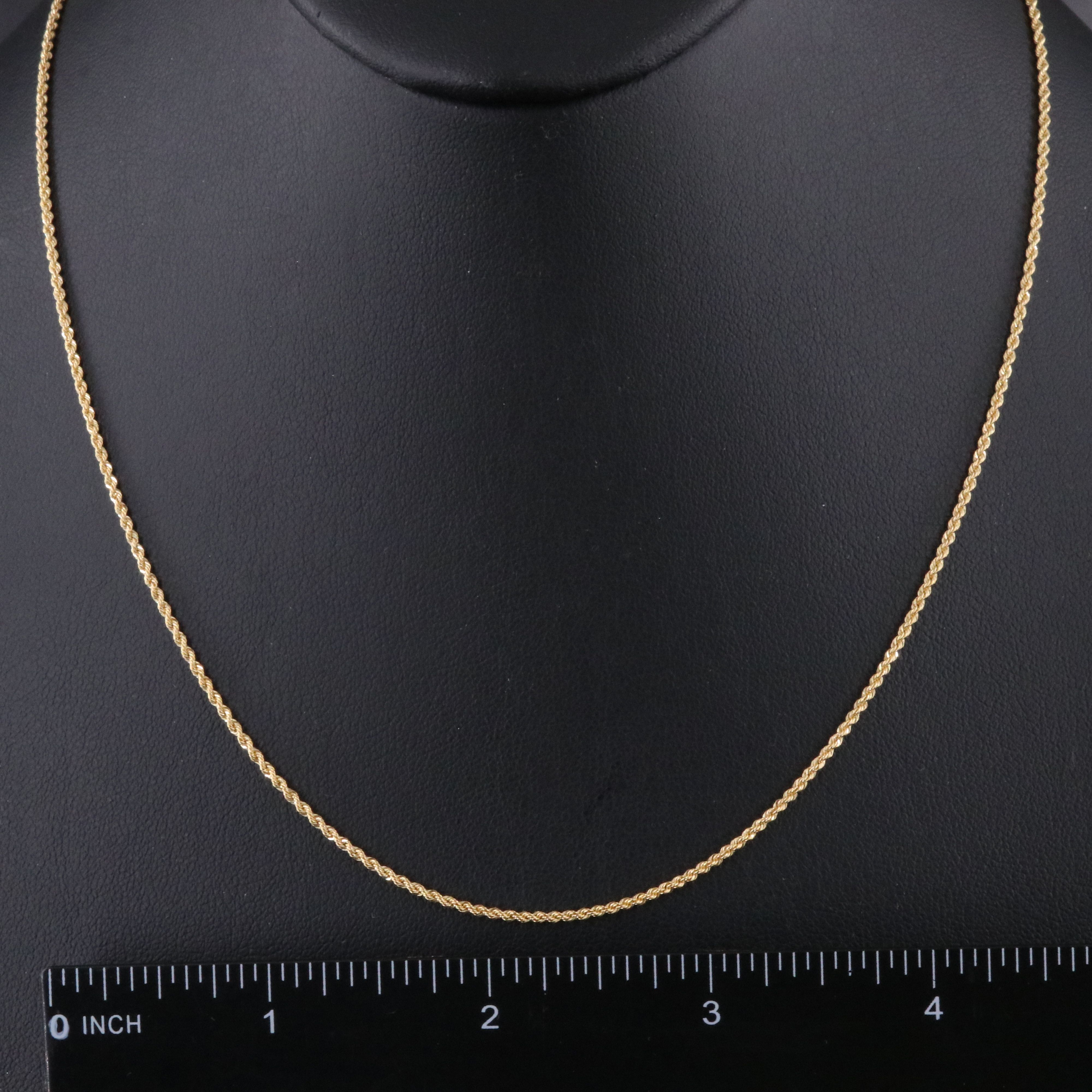 14K Rope Chain Necklace