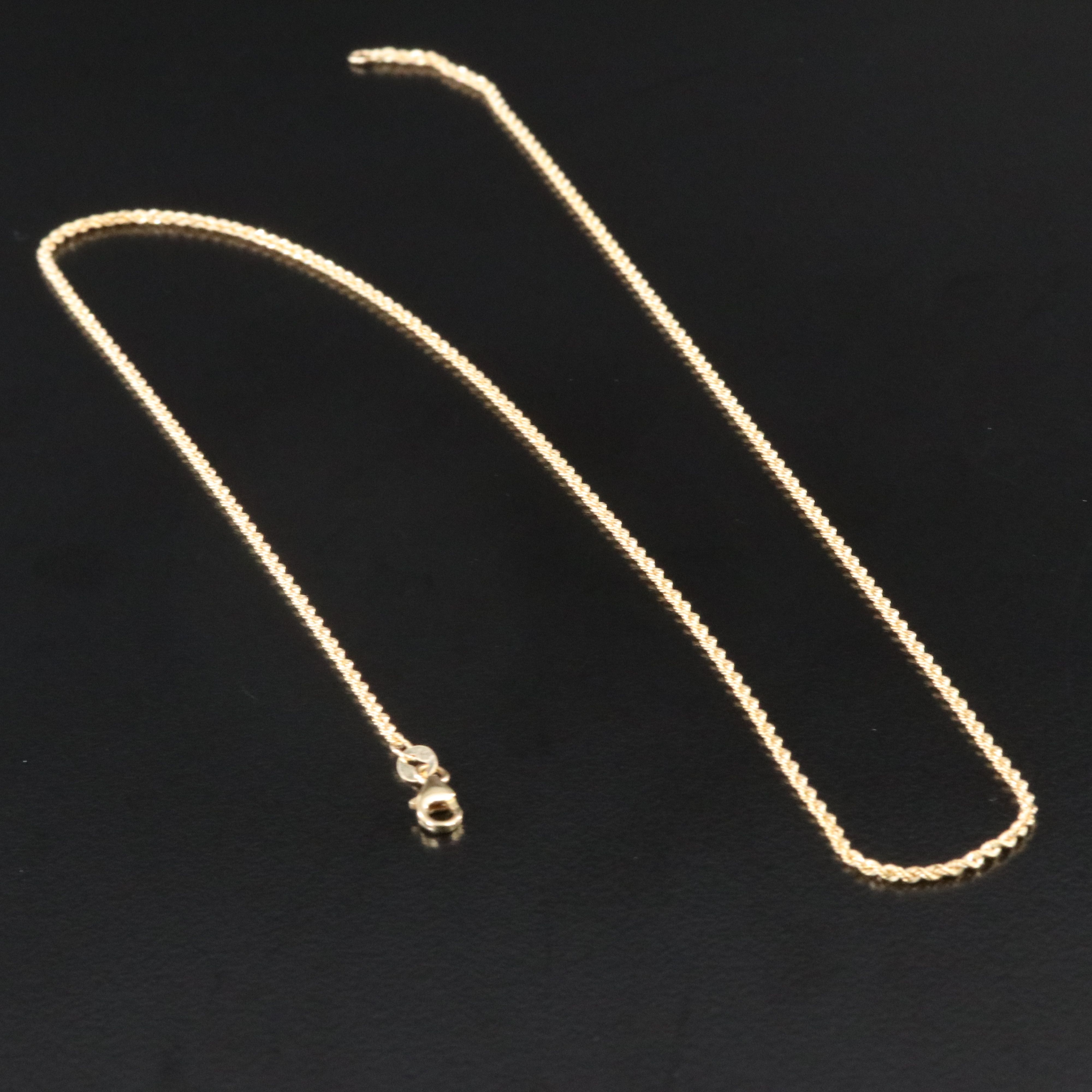 14K Rope Chain Necklace