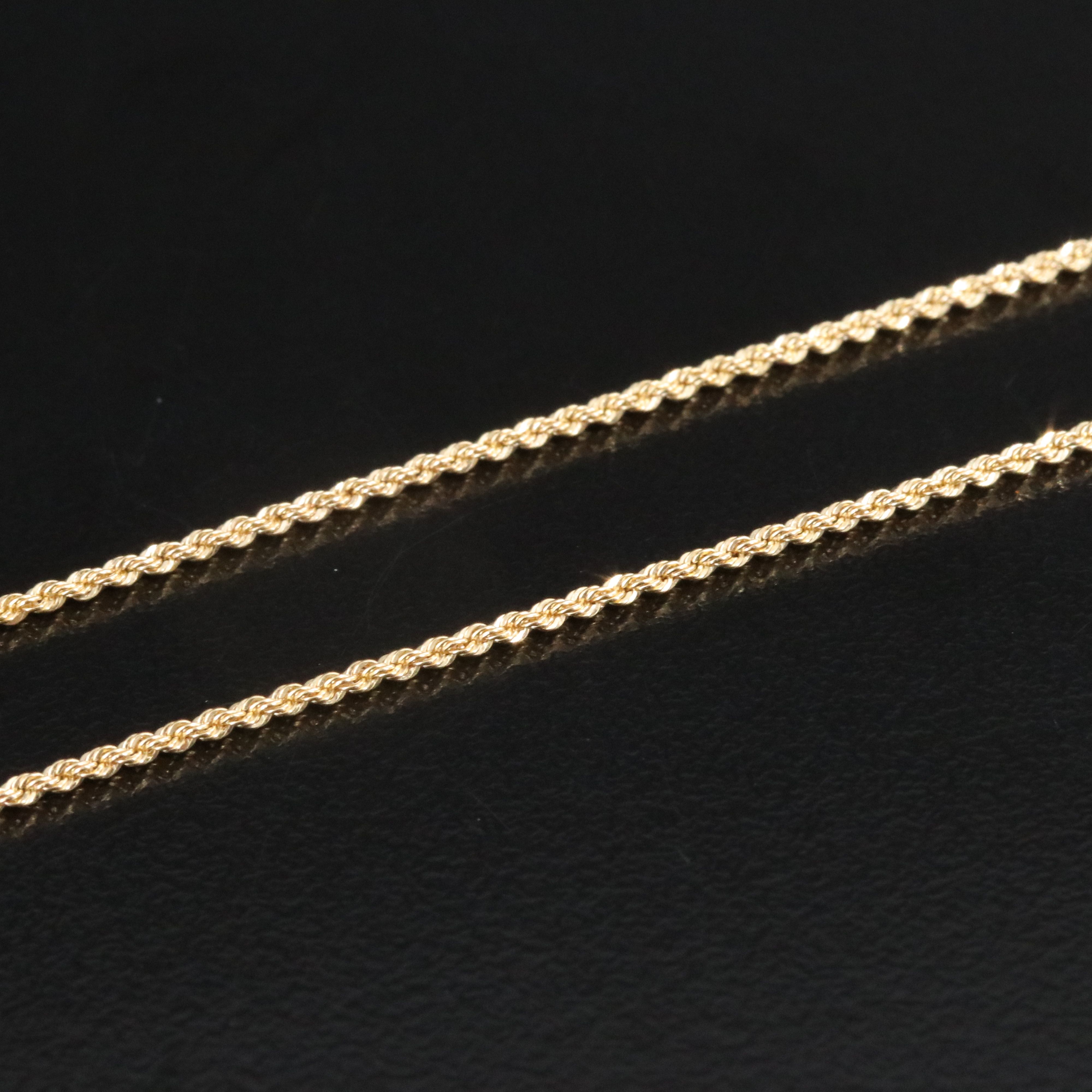 14K Rope Chain Necklace