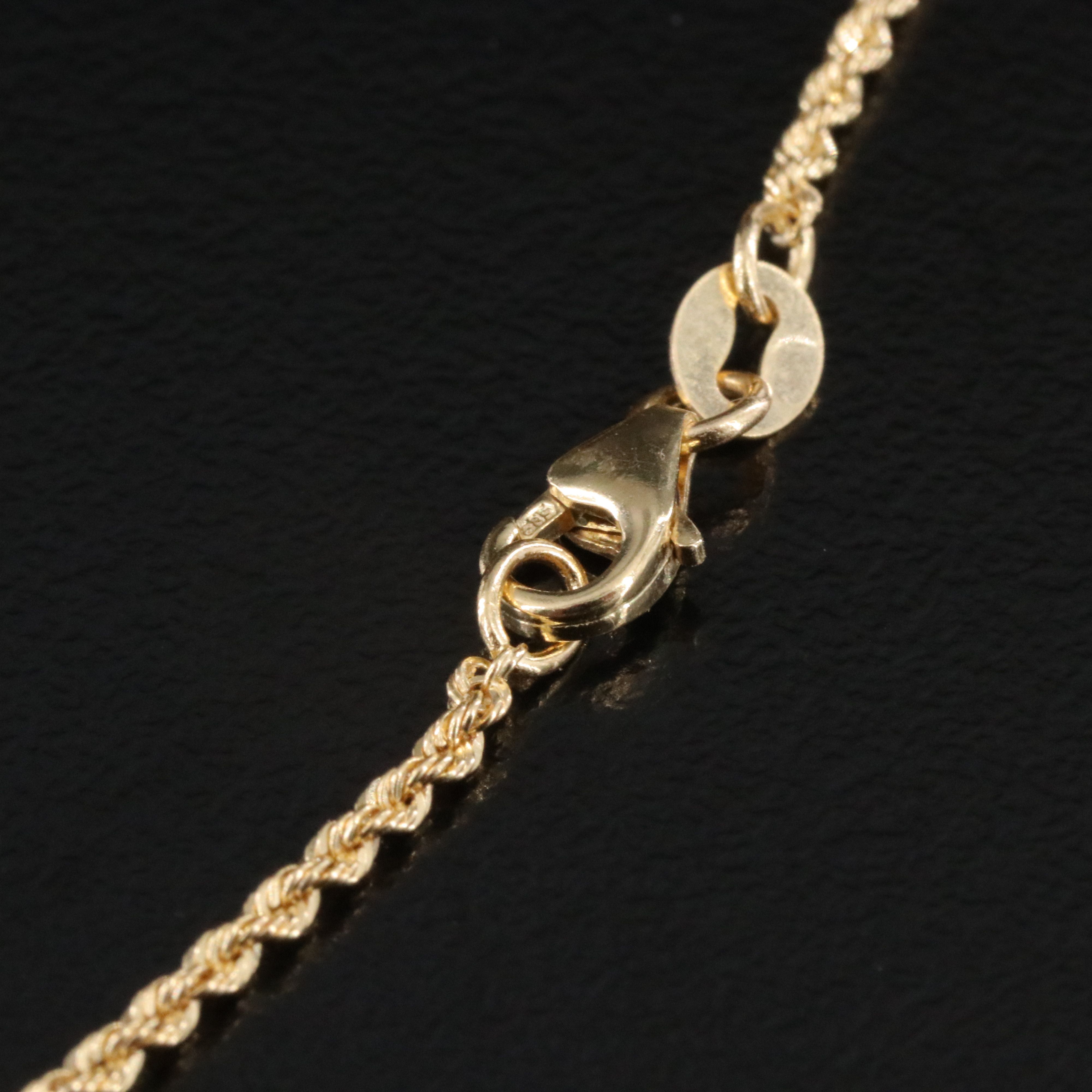 14K Rope Chain Necklace
