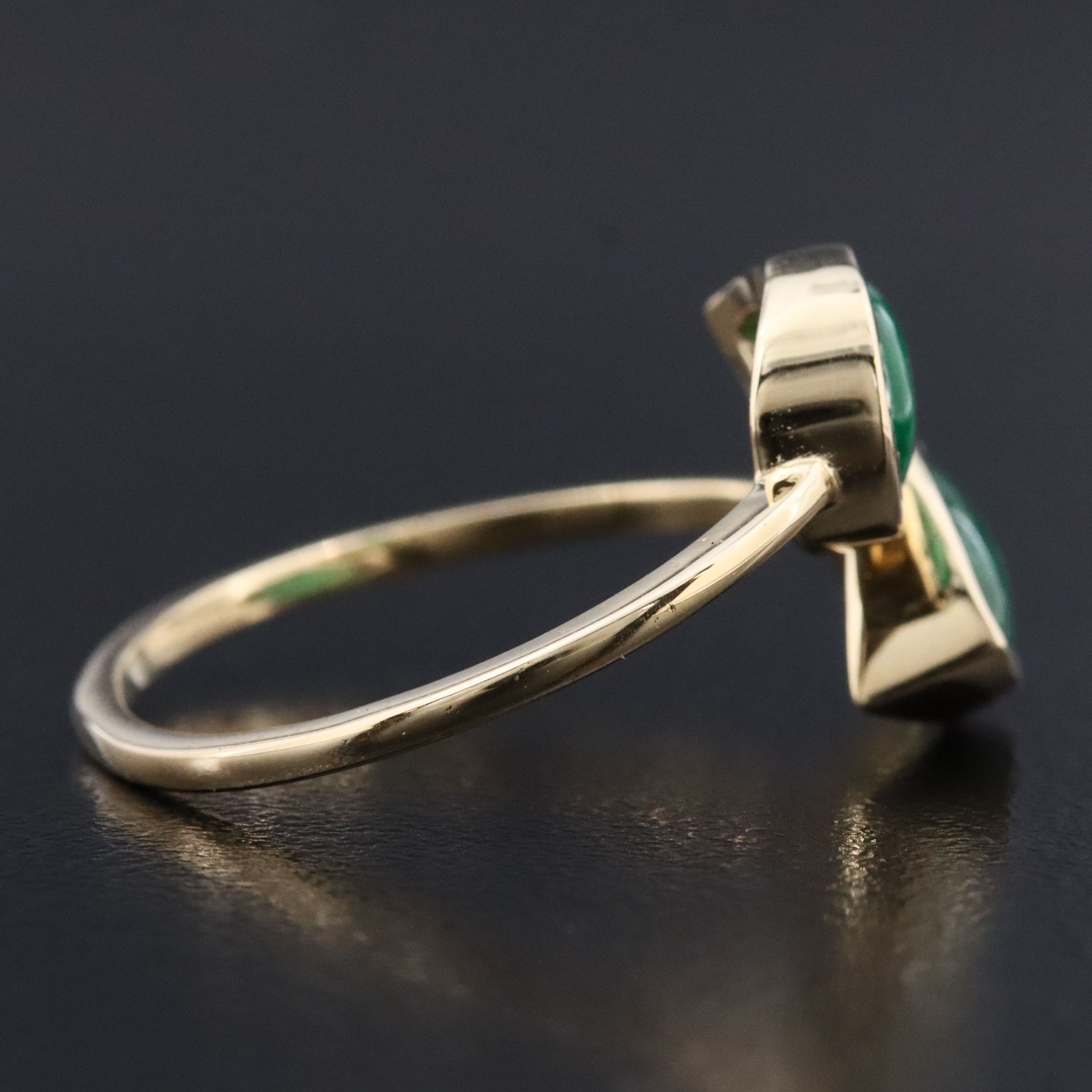 14K 2.01 CTW Emerald Bypass Ring