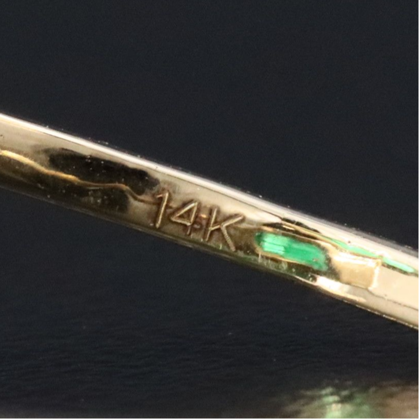 14K 2.01 CTW Emerald Bypass Ring