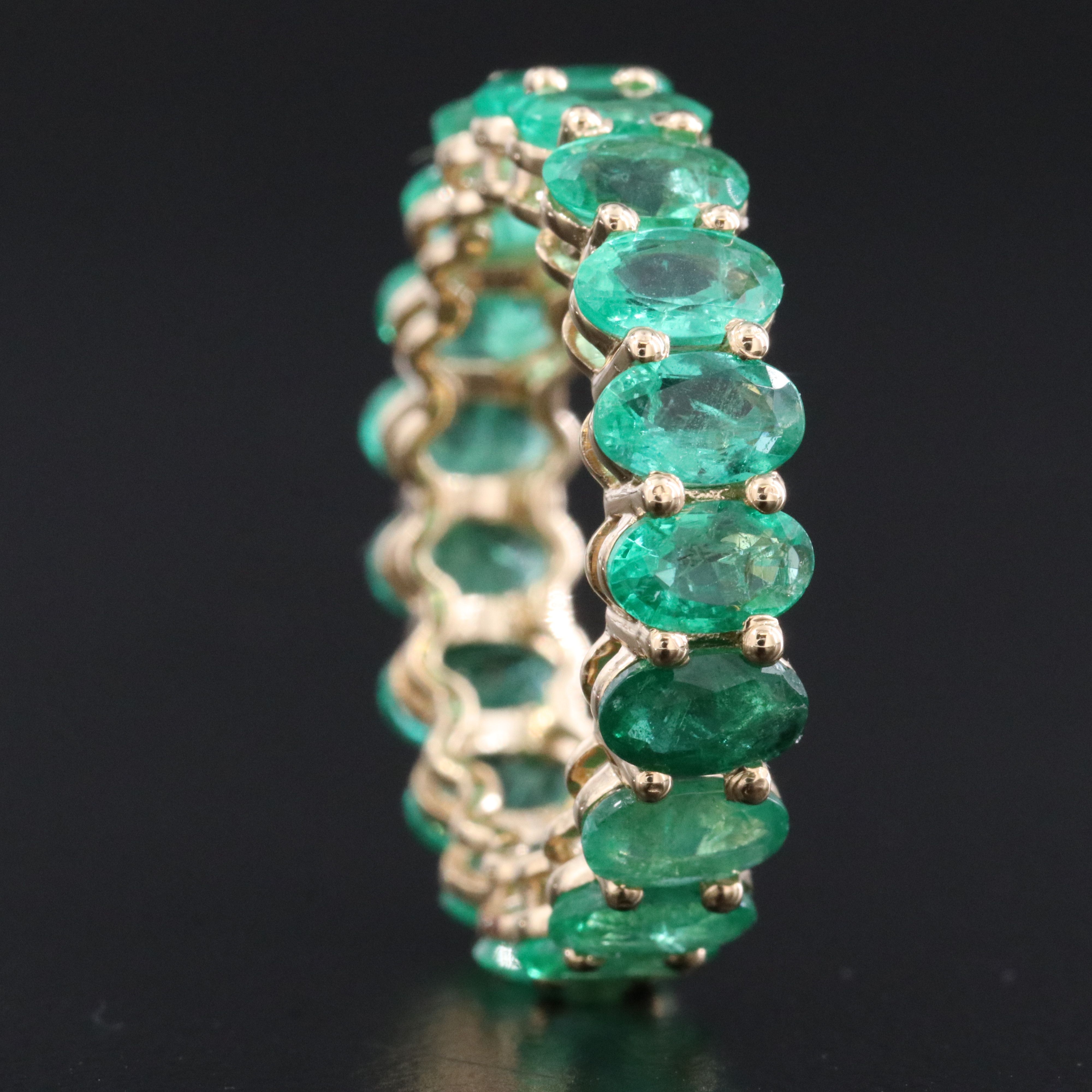 14K 3.96 CTW Emerald Eternity Band