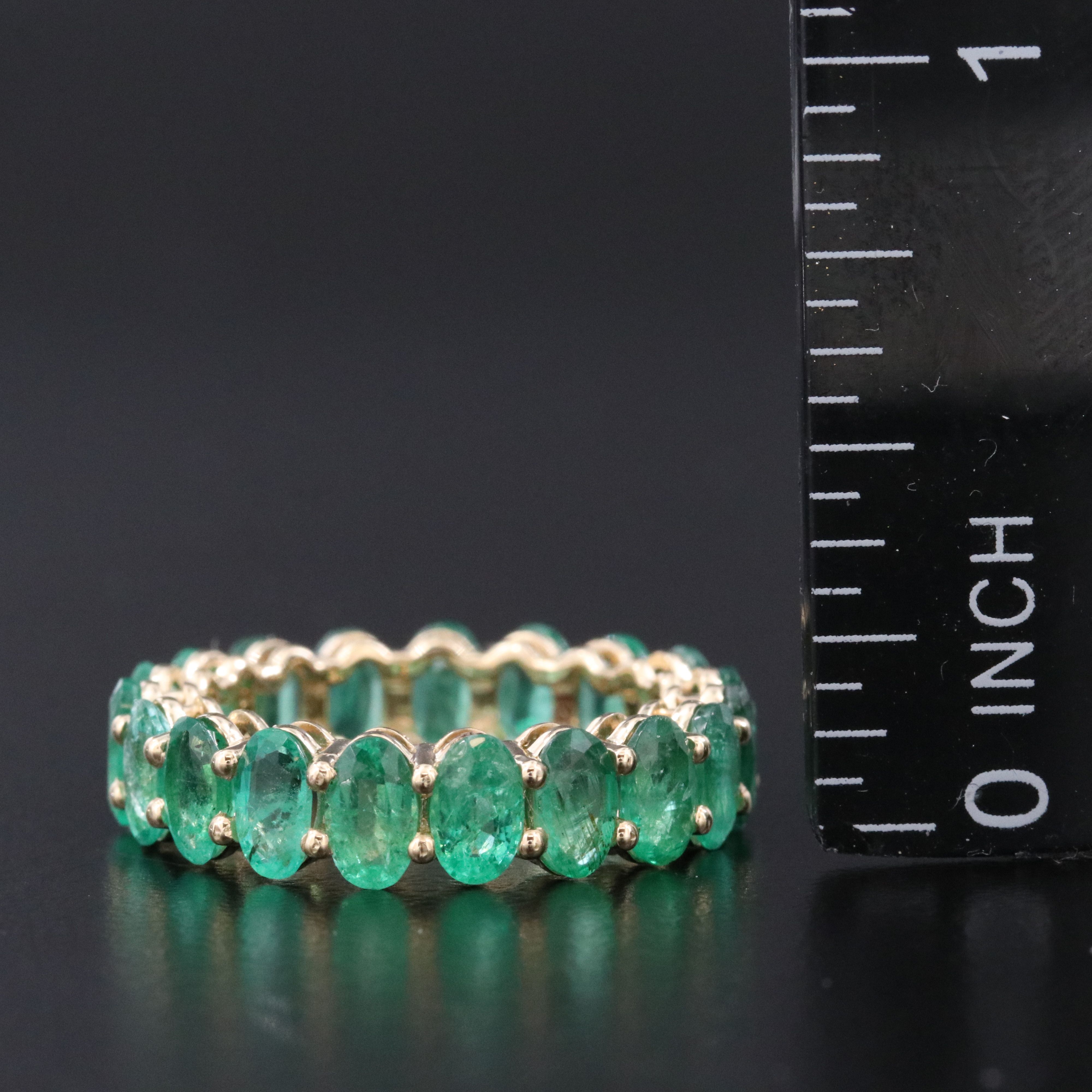 14K 3.96 CTW Emerald Eternity Band