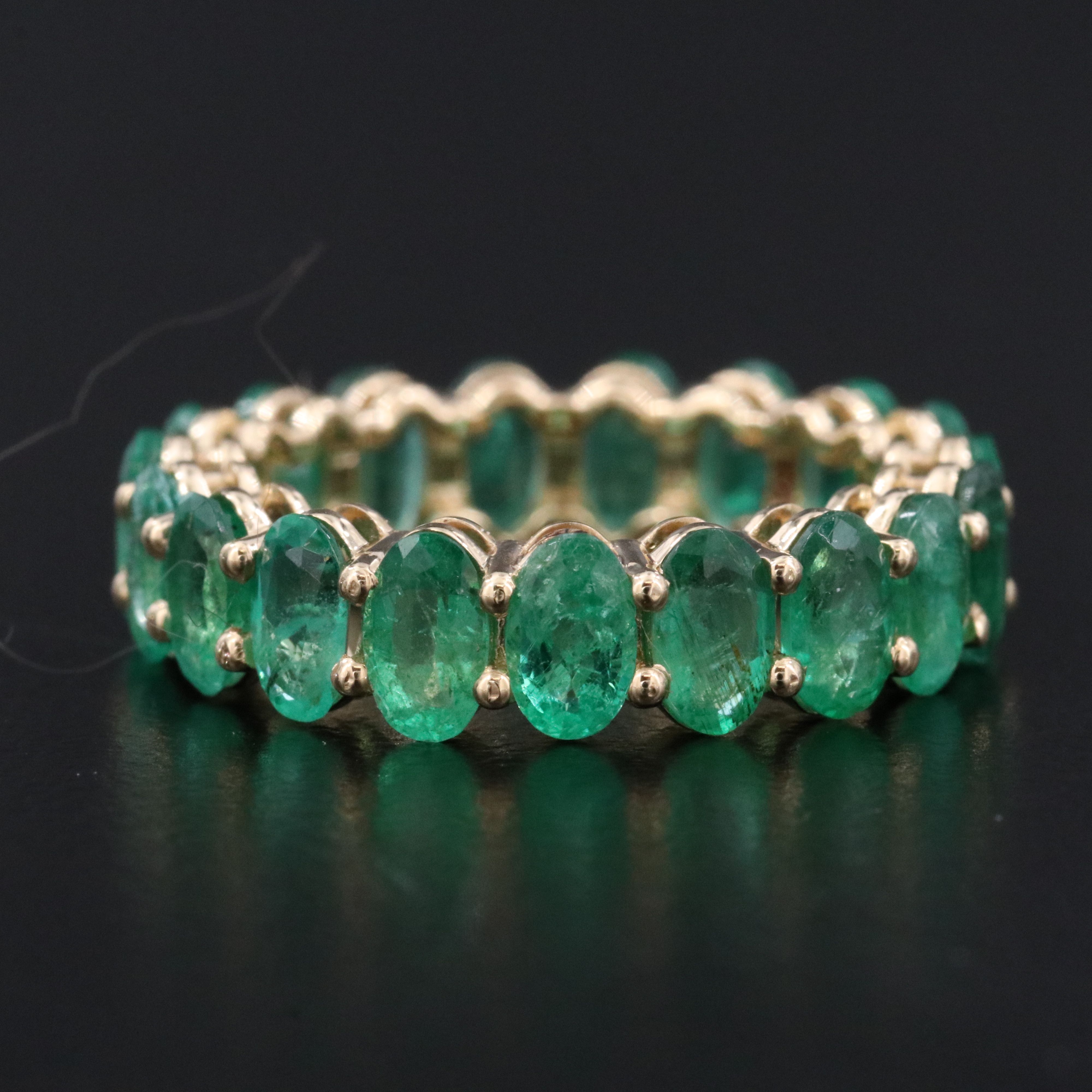 14K 3.96 CTW Emerald Eternity Band
