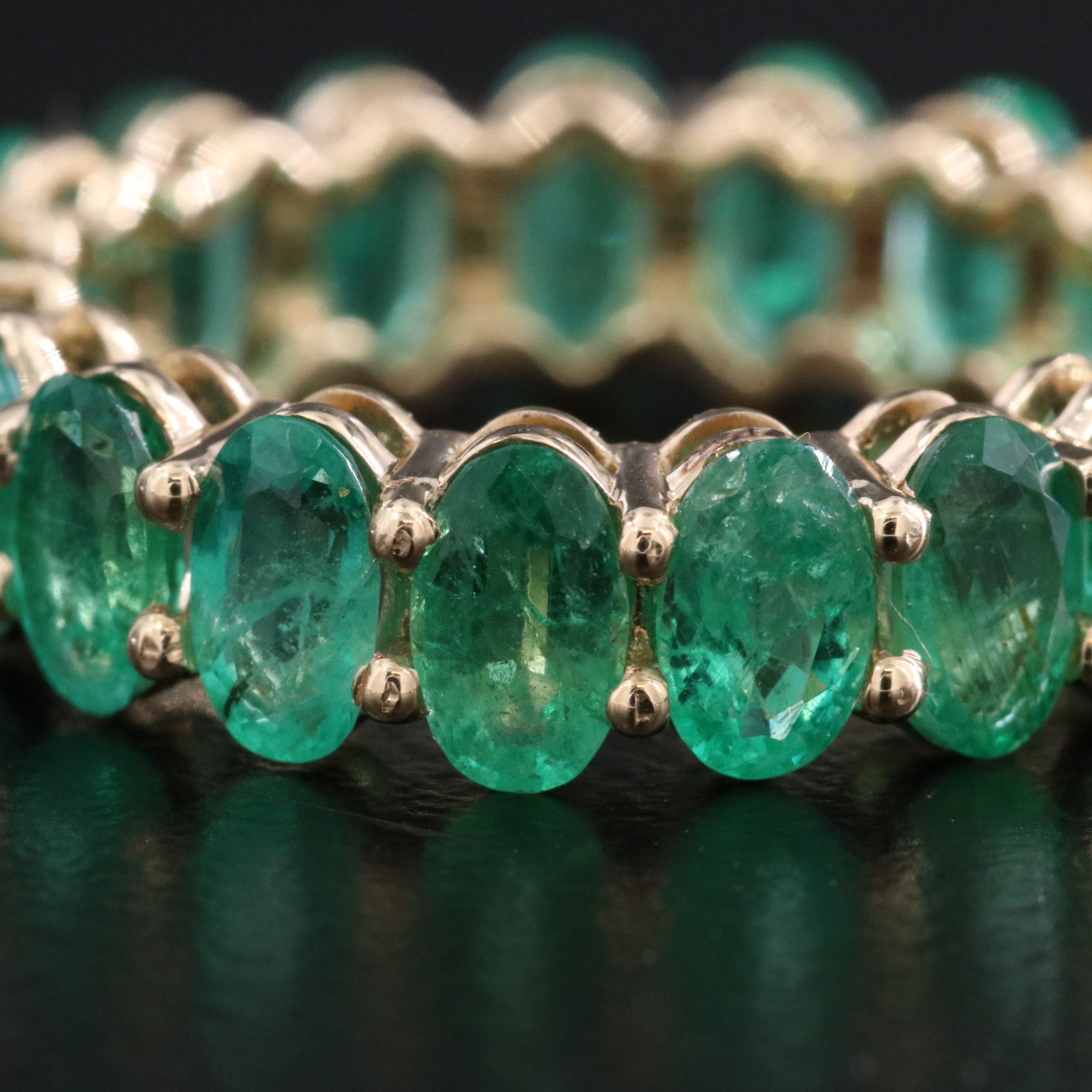 14K 3.96 CTW Emerald Eternity Band